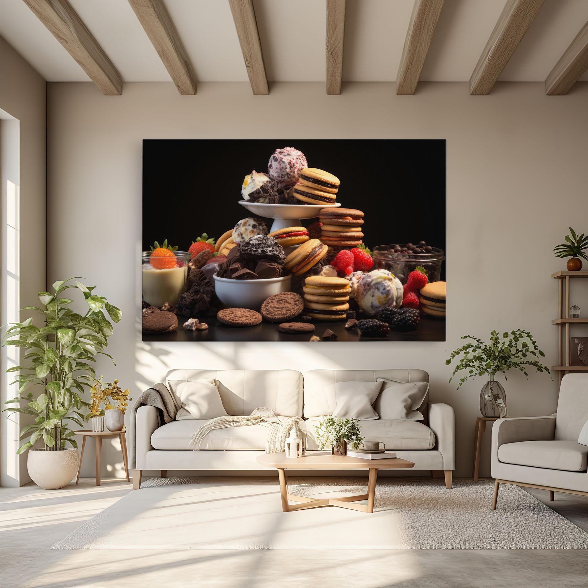 Tablou Canvas Ice Cream Cookies mockup 6