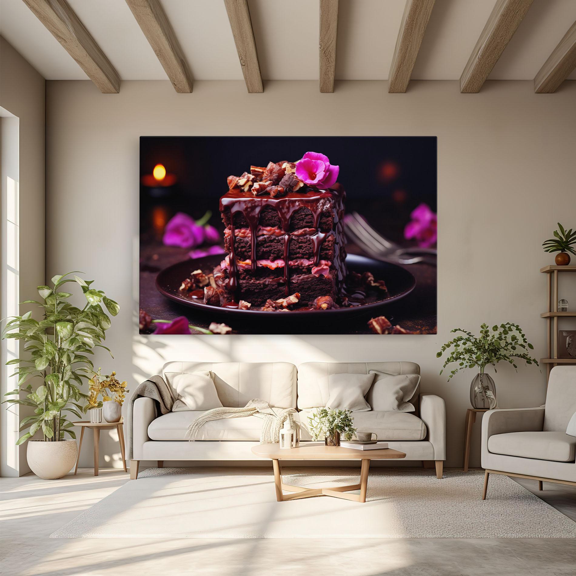 Tablou Canvas Pink Flower Cake mockup 6