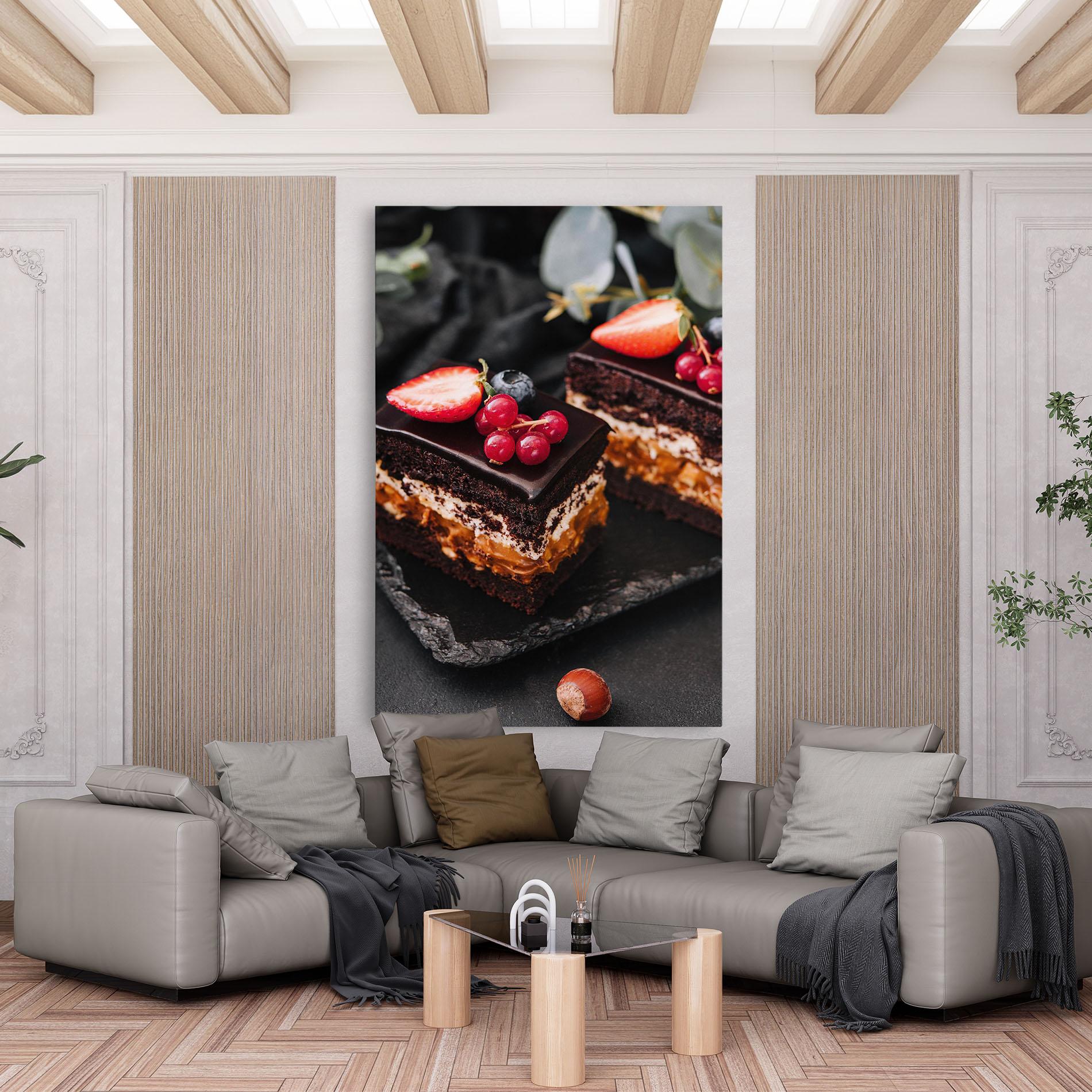 Tablou Canvas Chocolate Berries Cake mockup 6