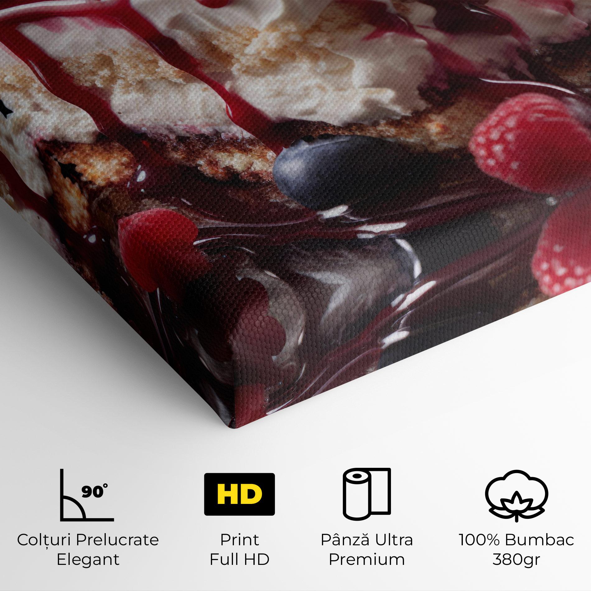 Tablou Canvas Berries Cream Dessert mockup 4