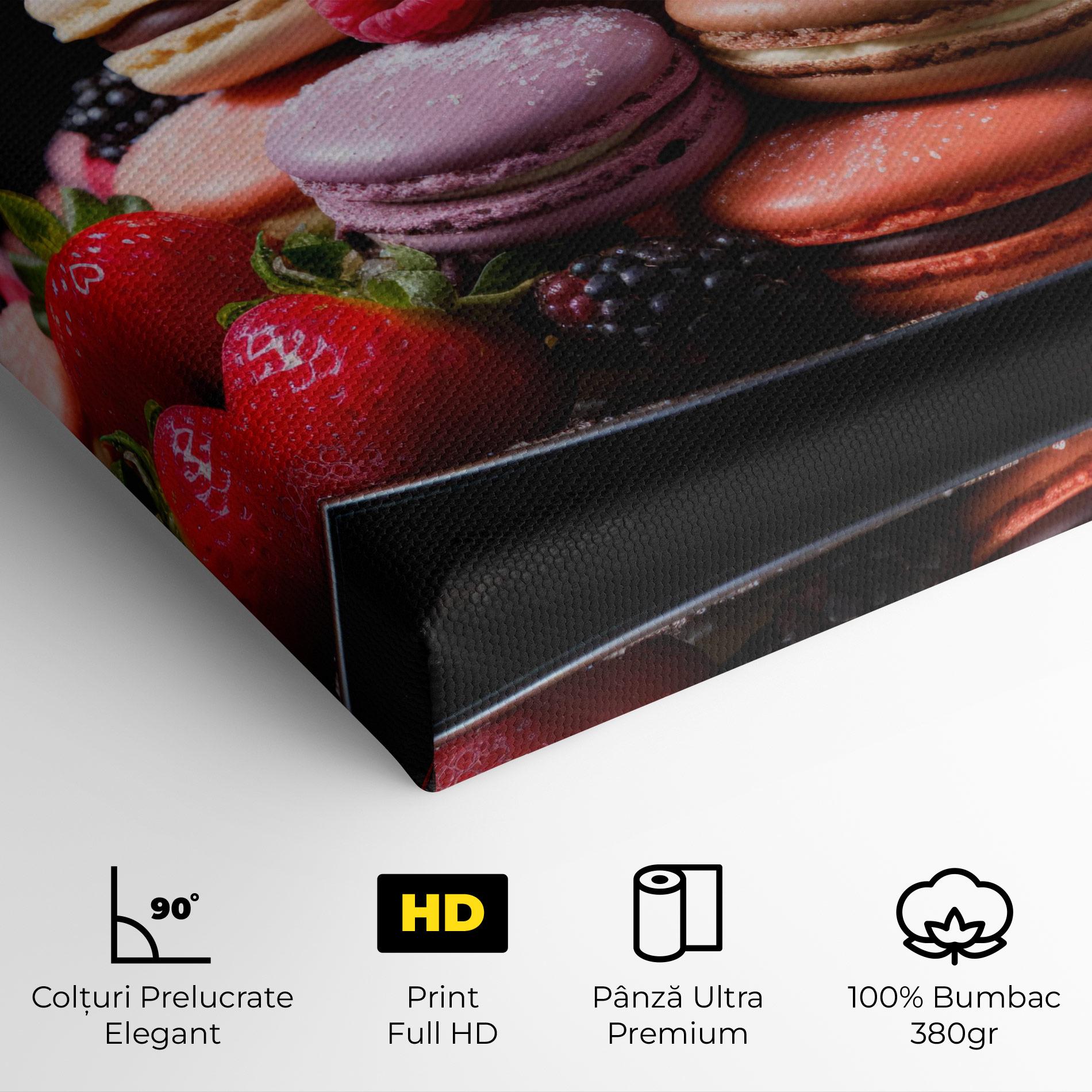 Tablou Canvas Berries Macarons mockup 4