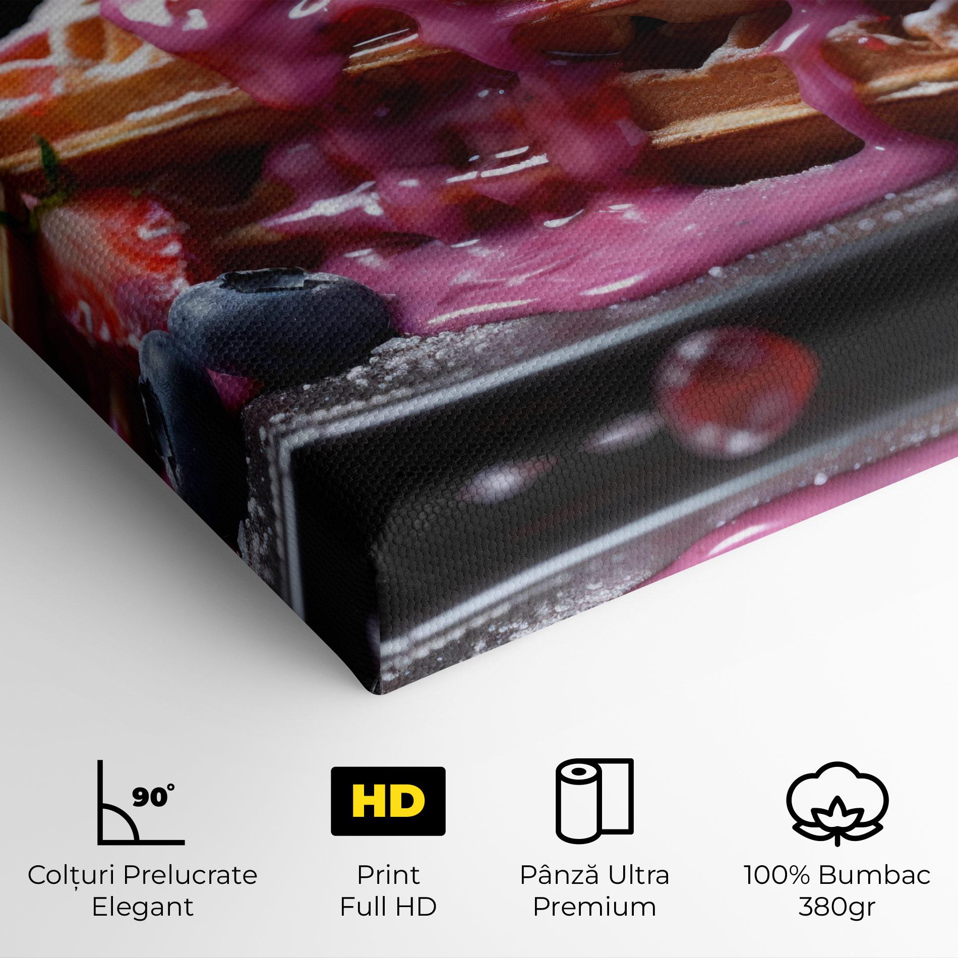 Tablou Canvas Berries Waffles mockup 4