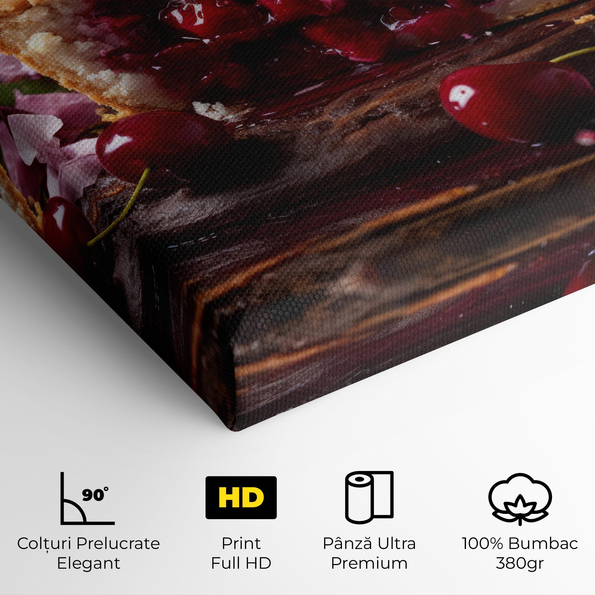 Tablou Canvas Wooden Table Cherries mockup 4