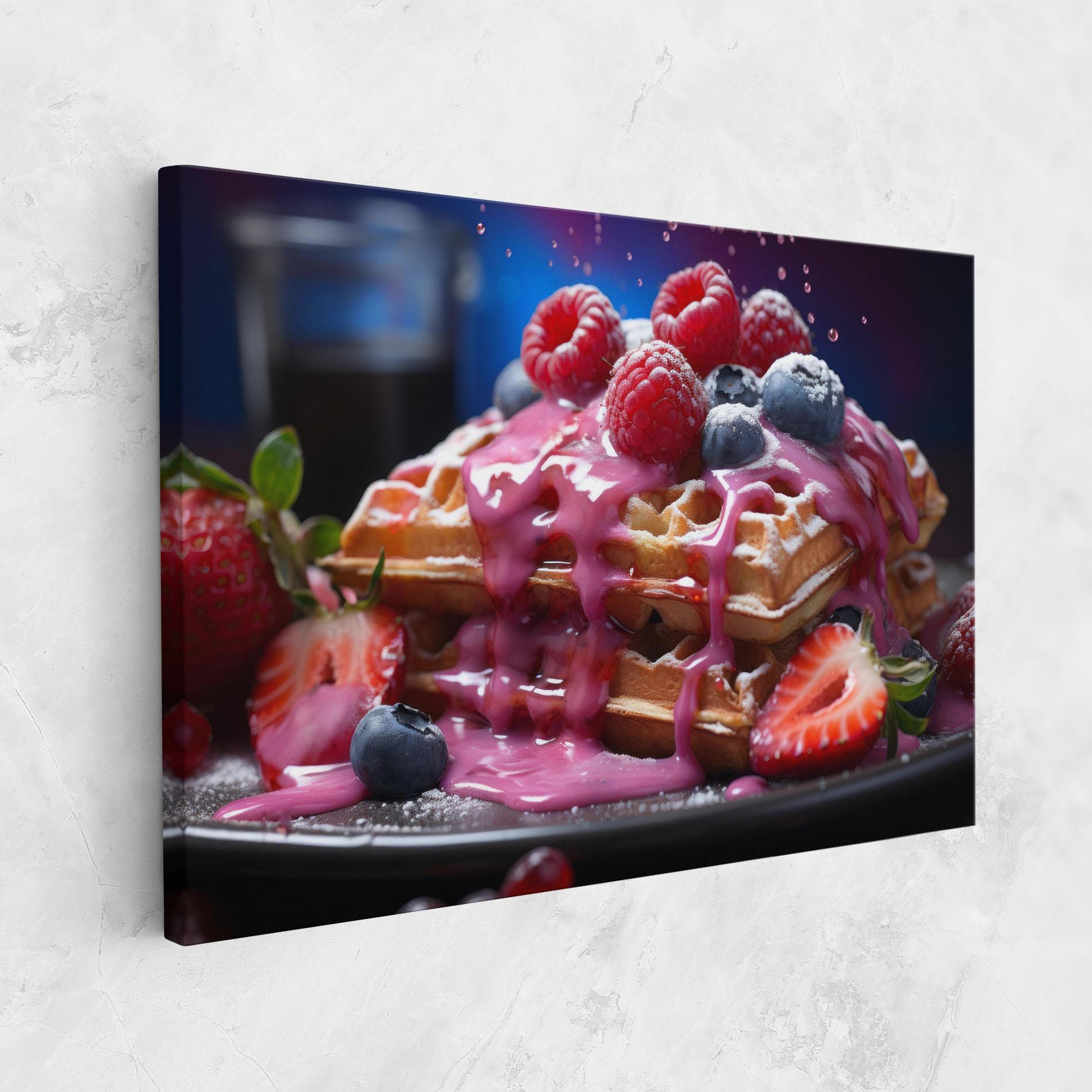 Tablou Canvas Berries Waffles mockup 1