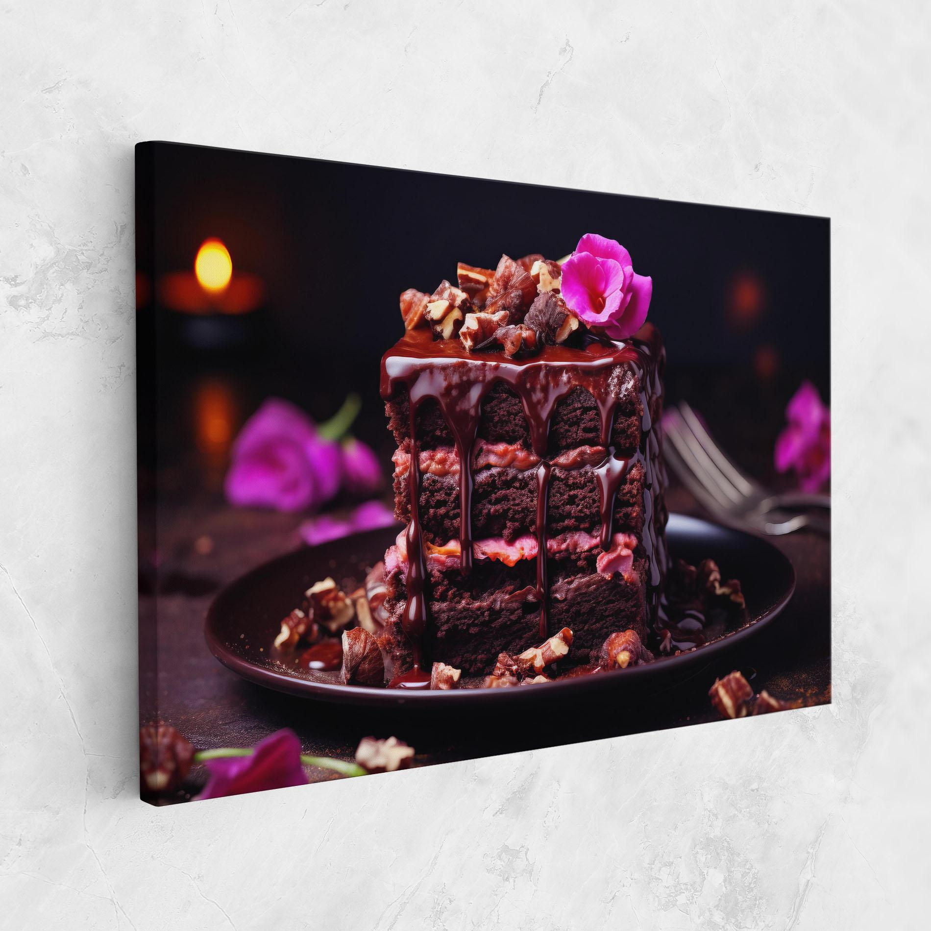 Tablou Canvas Pink Flower Cake mockup 1