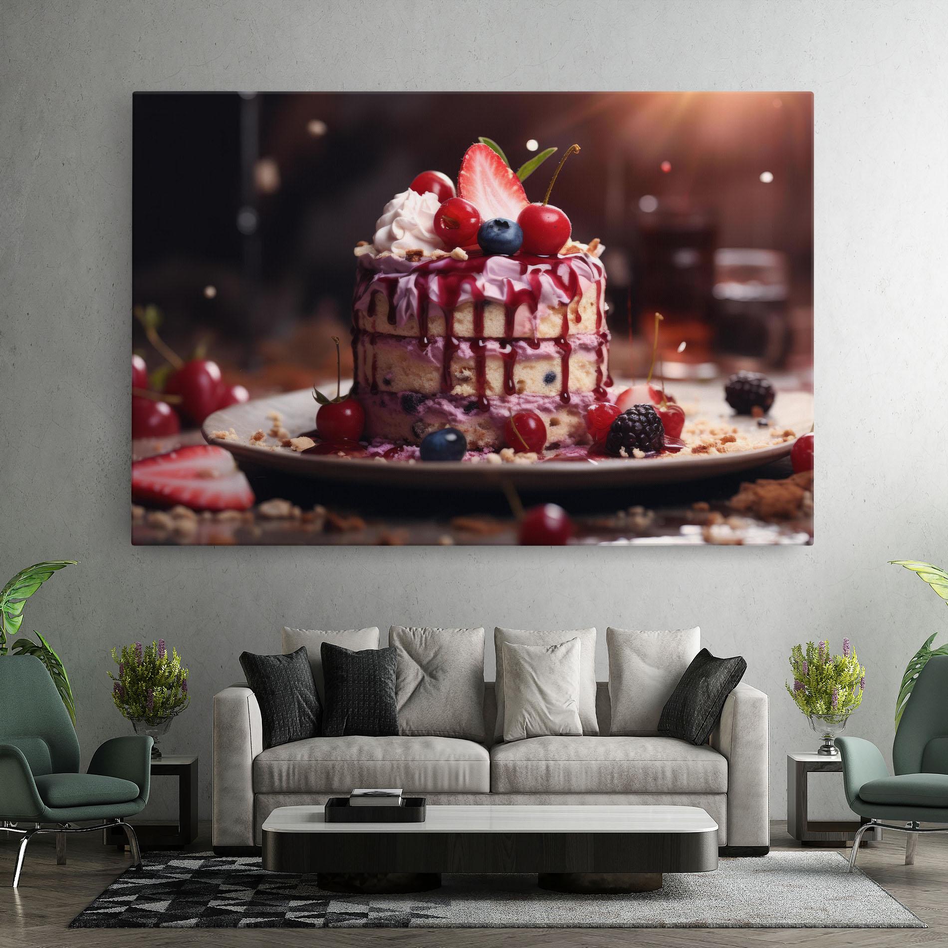 Tablou Canvas Berries Dessert mockup 7