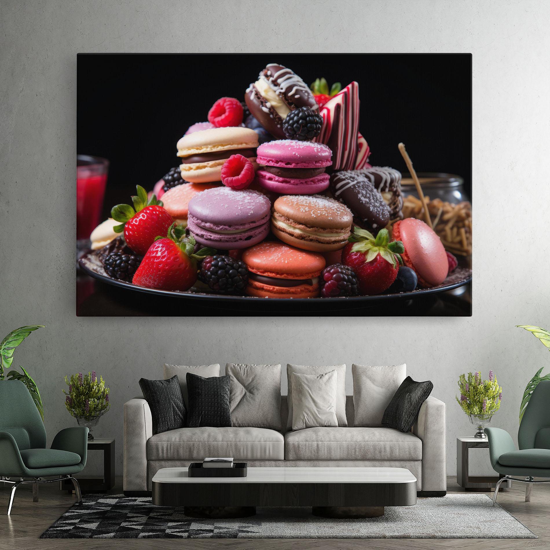 Tablou Canvas Berries Macarons mockup 7
