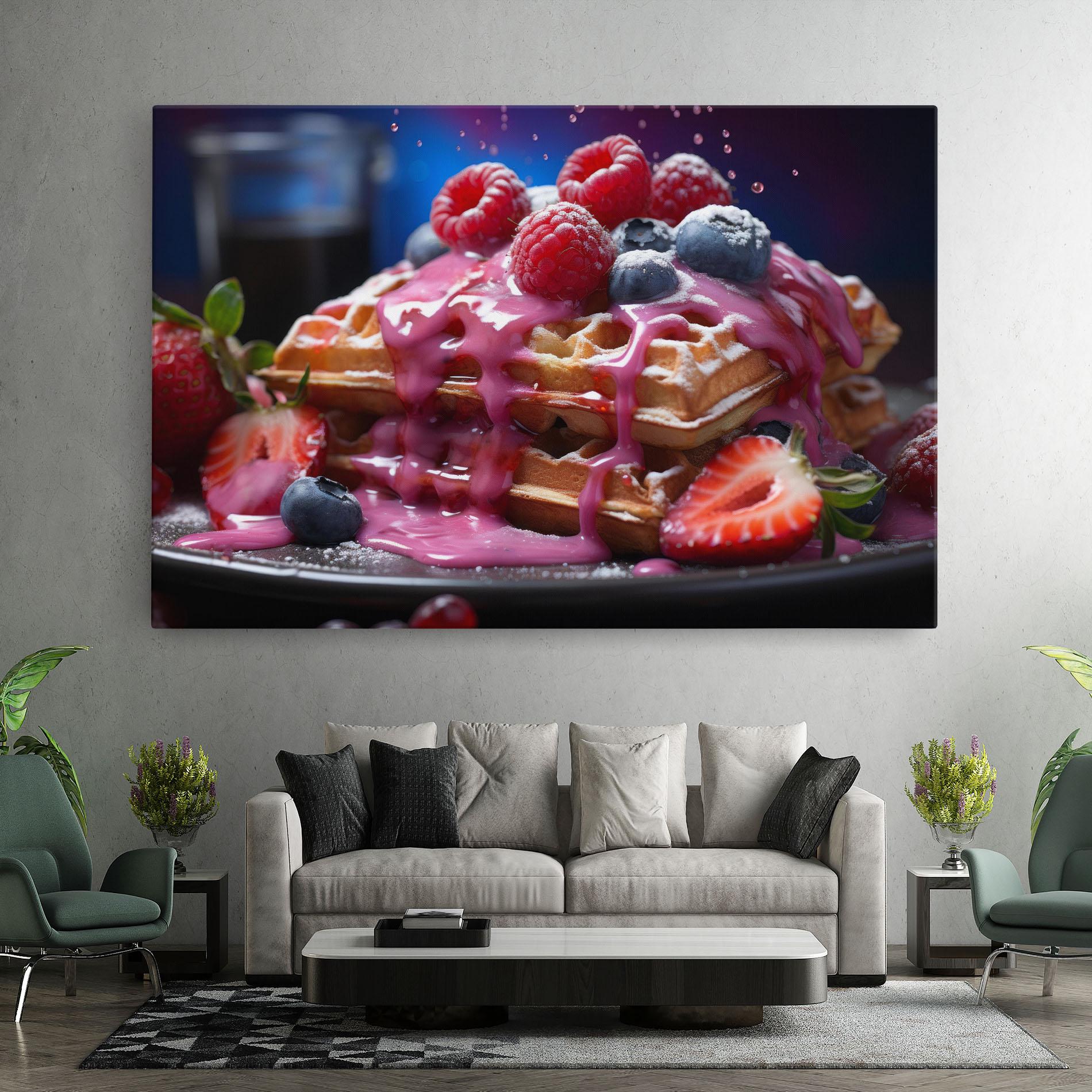 Tablou Canvas Berries Waffles mockup 7
