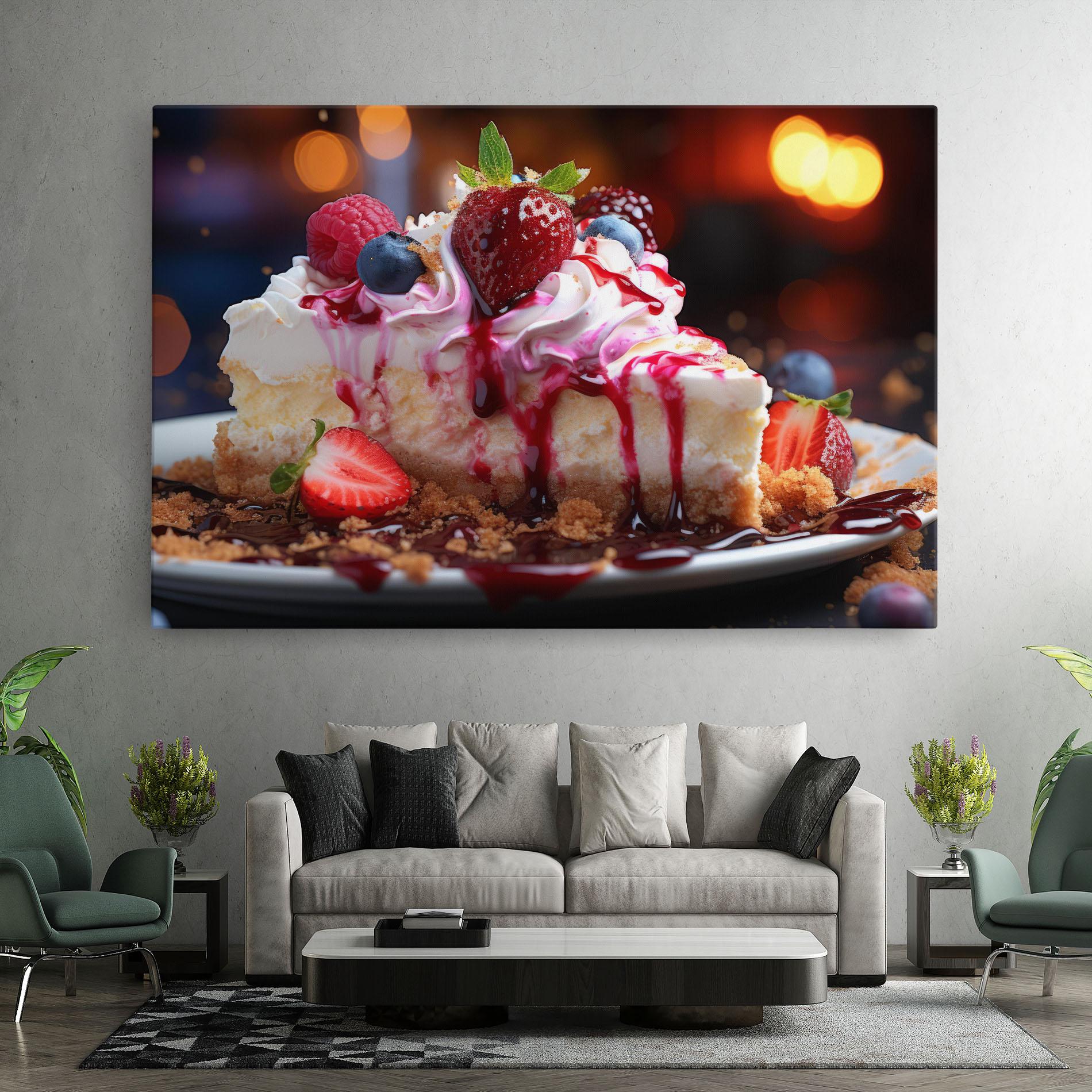 Tablou Canvas Cheesecake Berries mockup 7