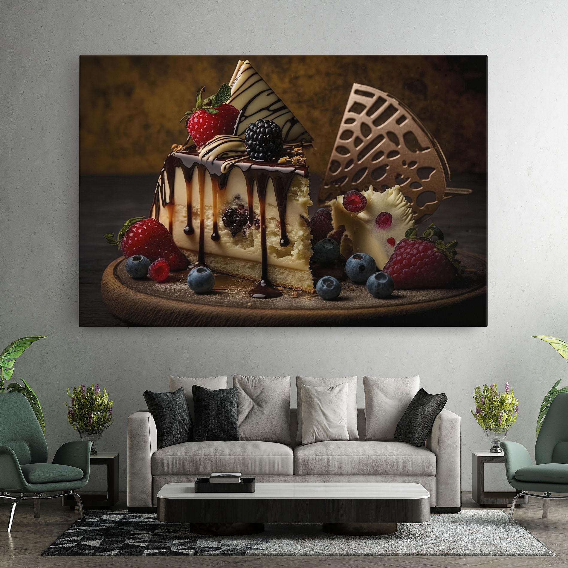 Tablou Canvas Cheesecake Chocolate mockup 7