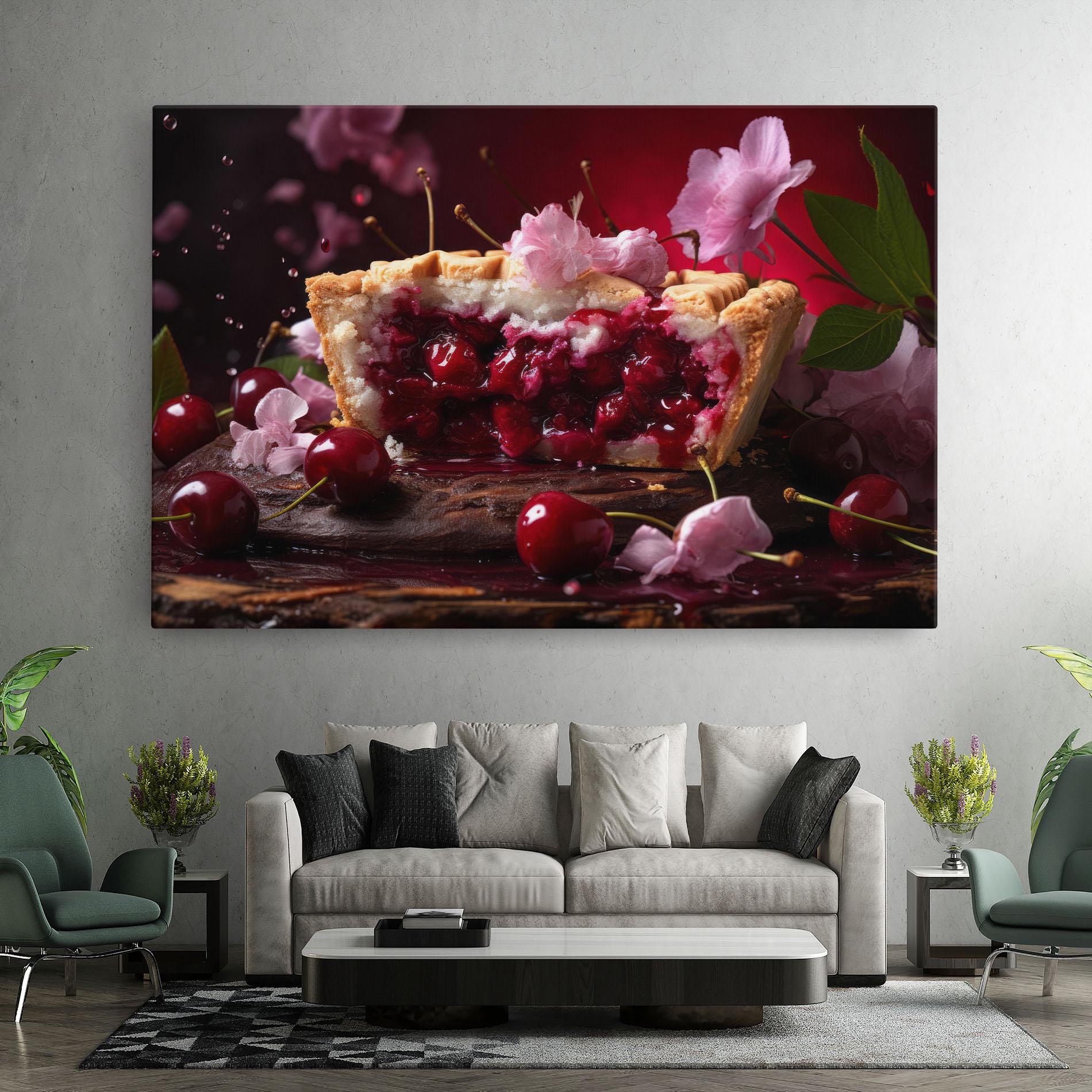 Tablou Canvas Wooden Table Cherries mockup 7