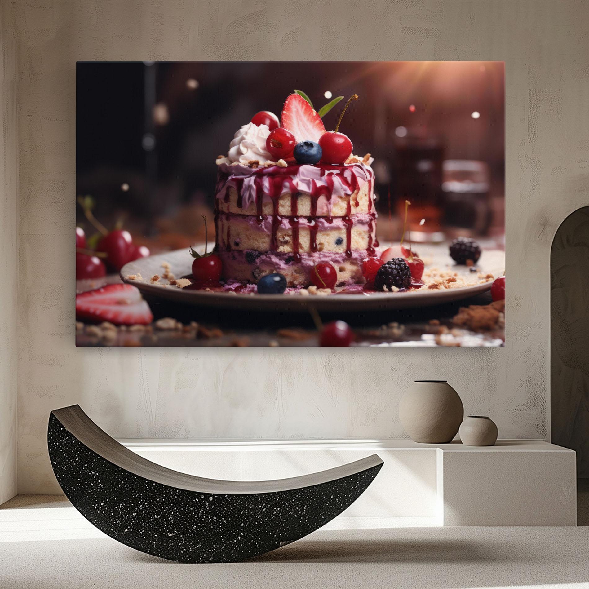 Tablou Canvas Berries Dessert mockup 8