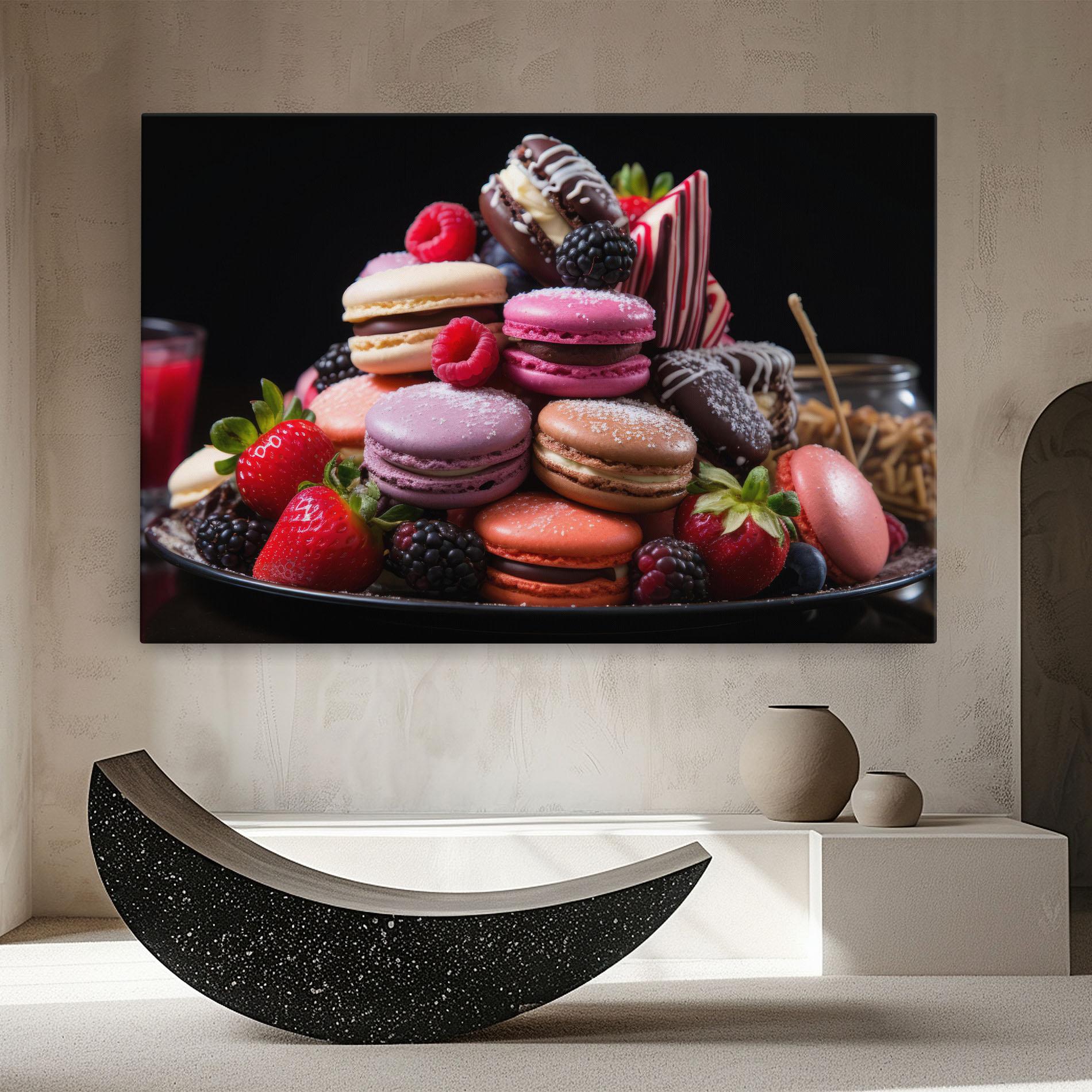 Tablou Canvas Berries Macarons mockup 8