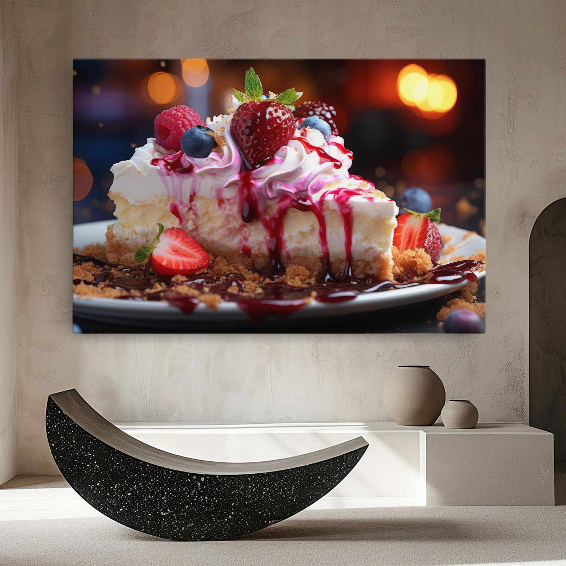 Tablou Canvas Cheesecake Berries mockup 8