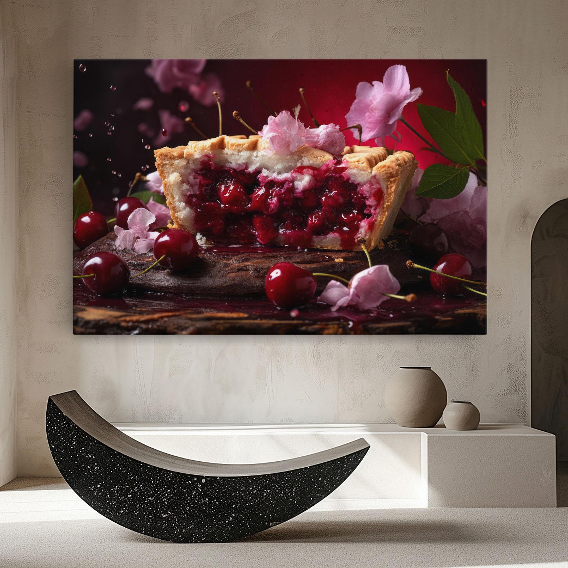 Tablou Canvas Wooden Table Cherries mockup 8