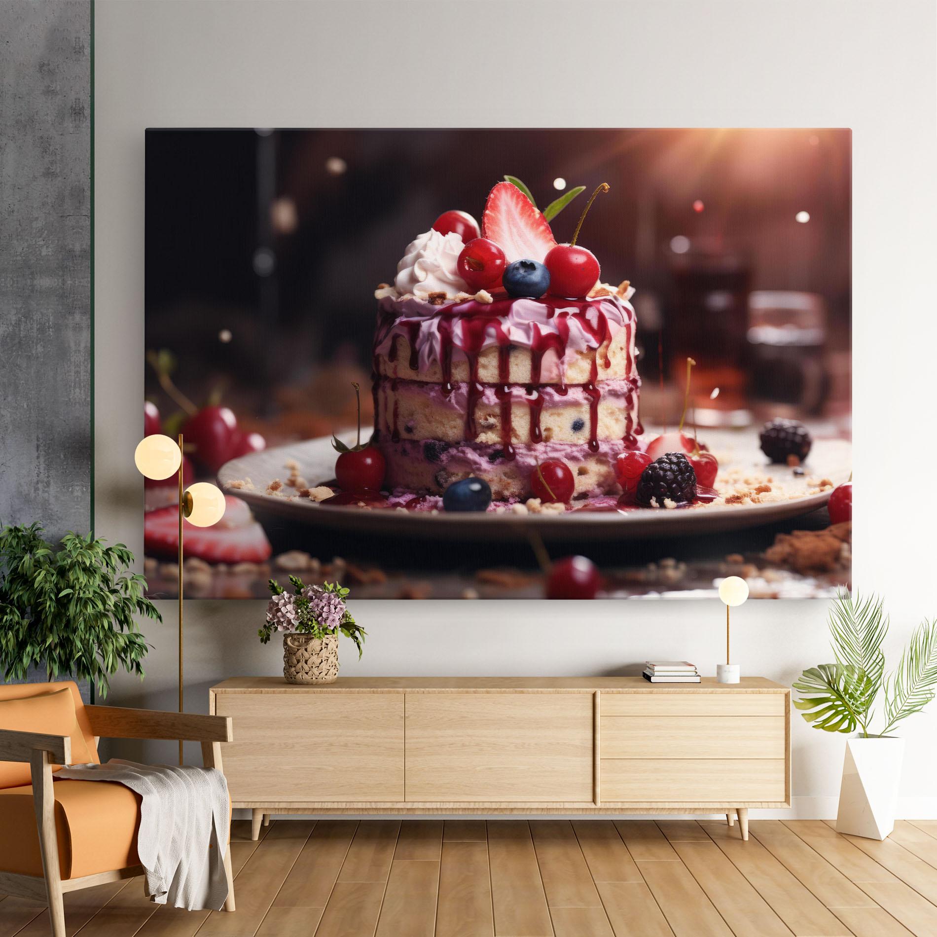 Tablou Canvas Berries Dessert mockup 9