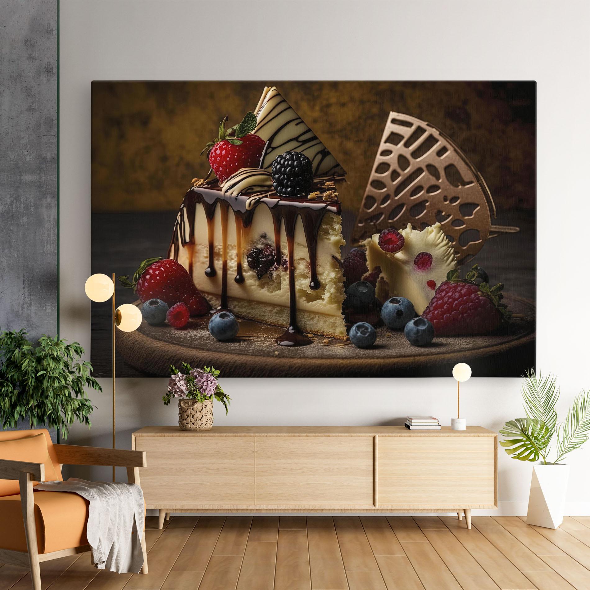 Tablou Canvas Cheesecake Chocolate mockup 9
