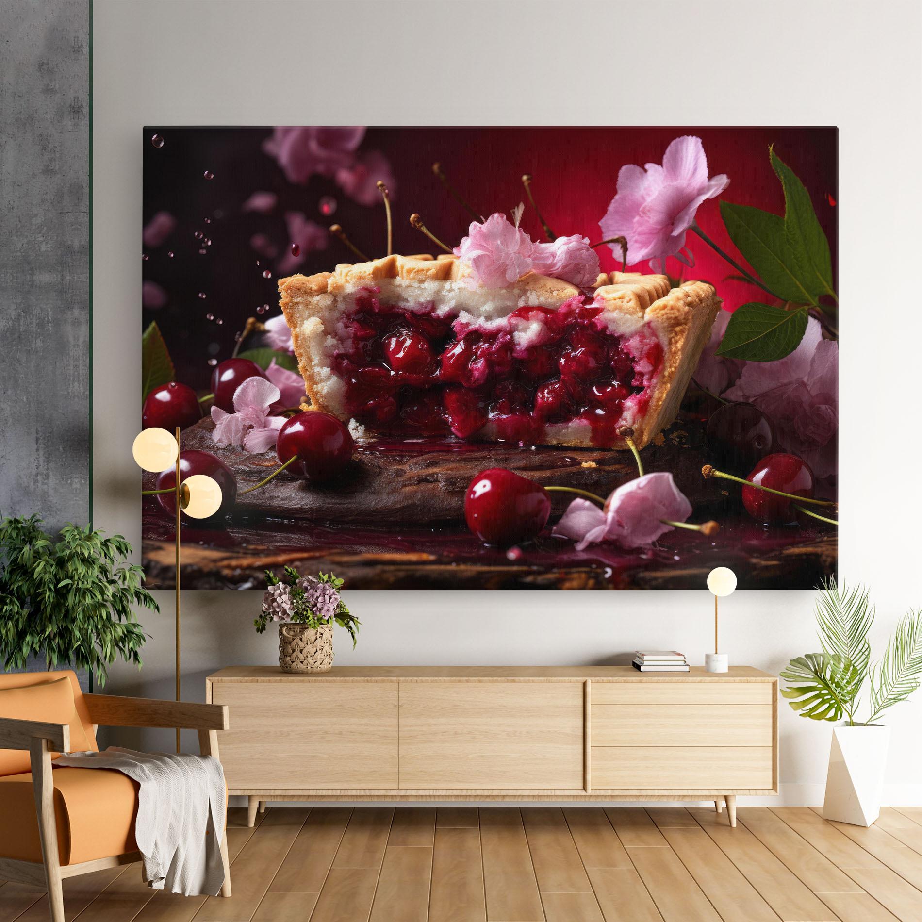 Tablou Canvas Wooden Table Cherries mockup 9