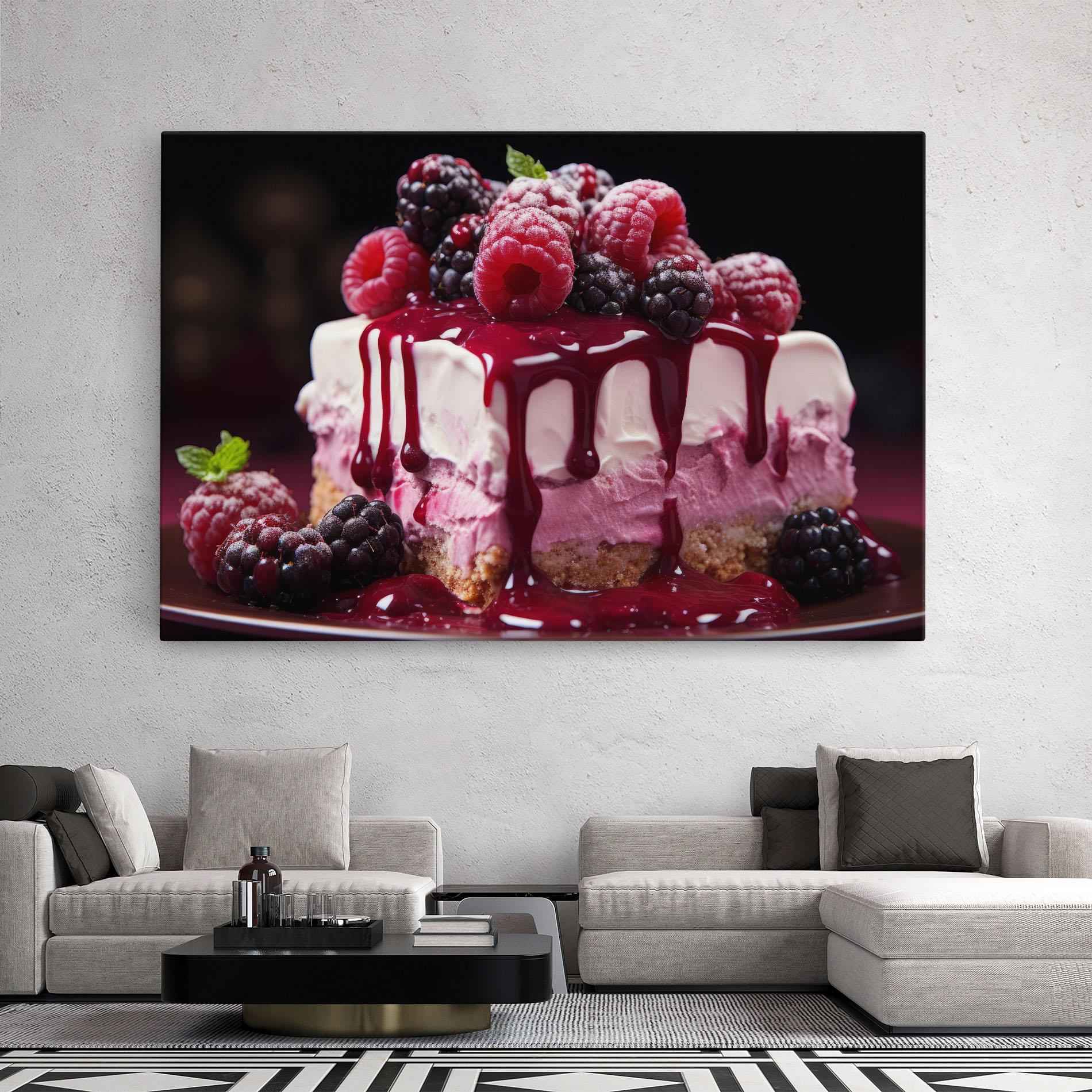 Tablou Canvas Berries Cream mockup 2