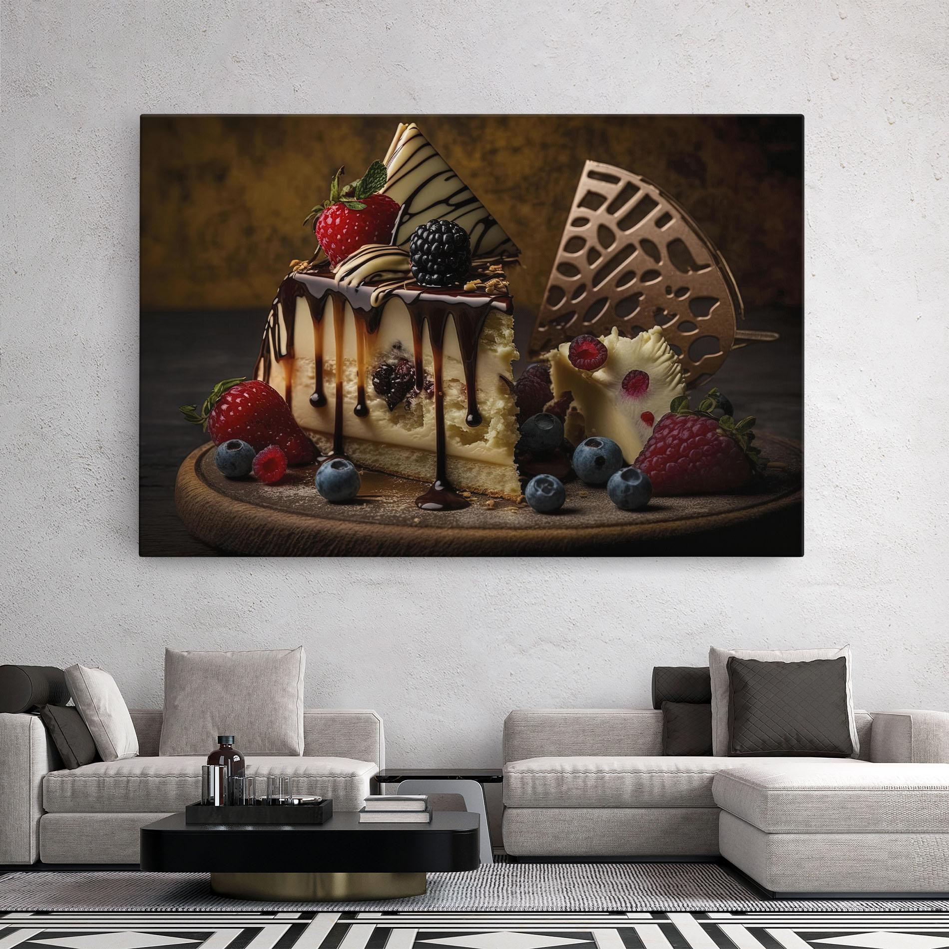 Tablou Canvas Cheesecake Chocolate mockup 2