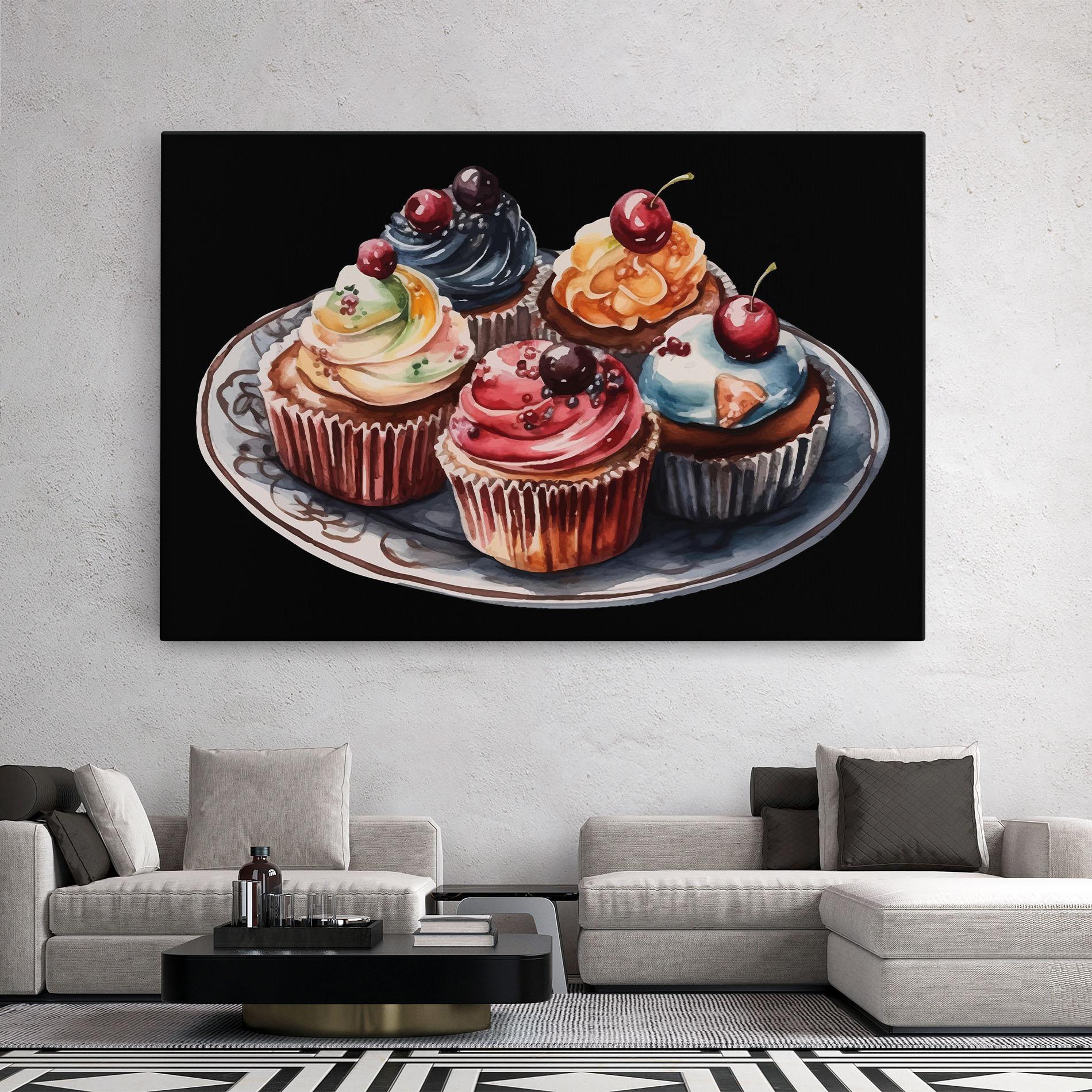 Tablou Canvas Colorful Muffins mockup 2
