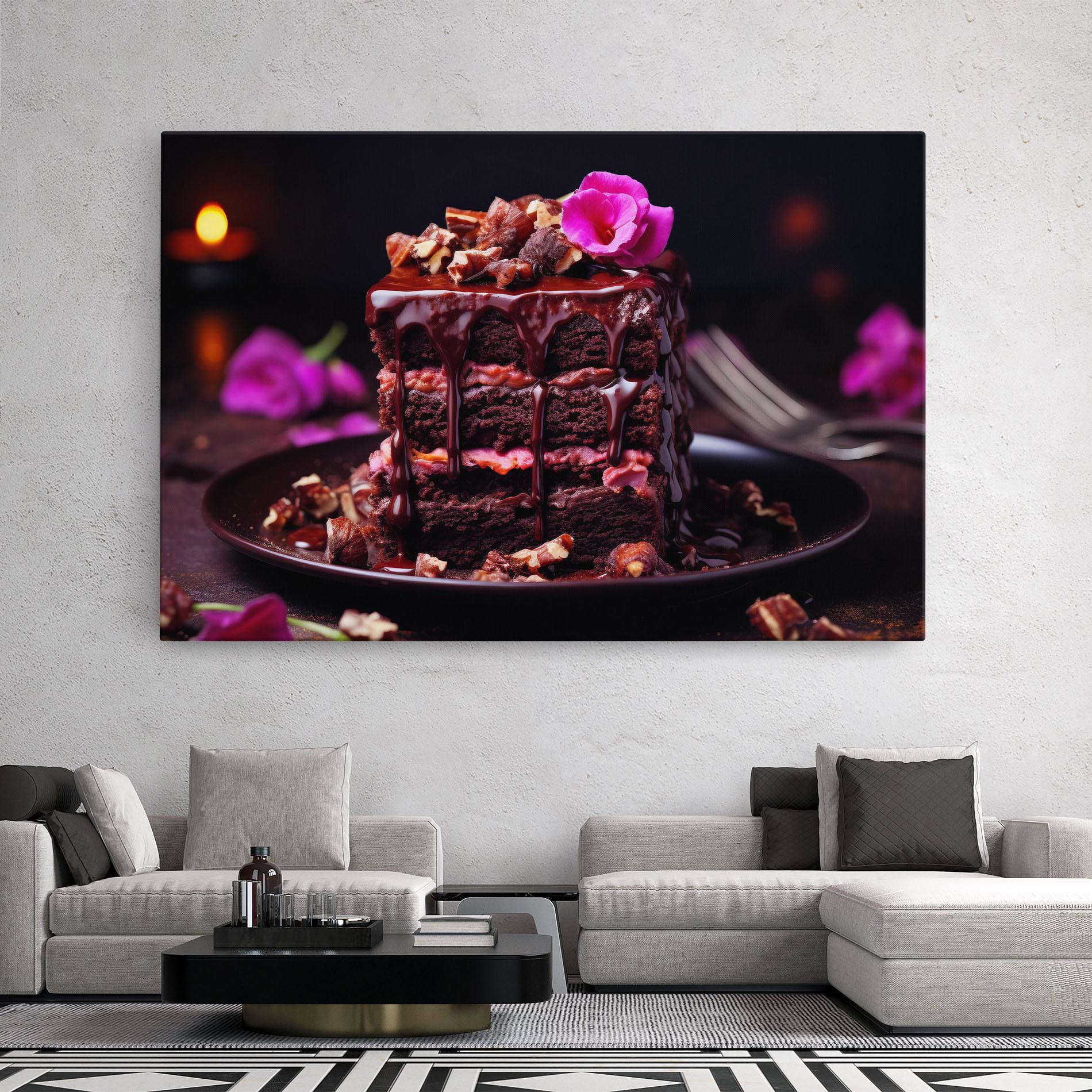 Tablou Canvas Pink Flower Cake mockup 2