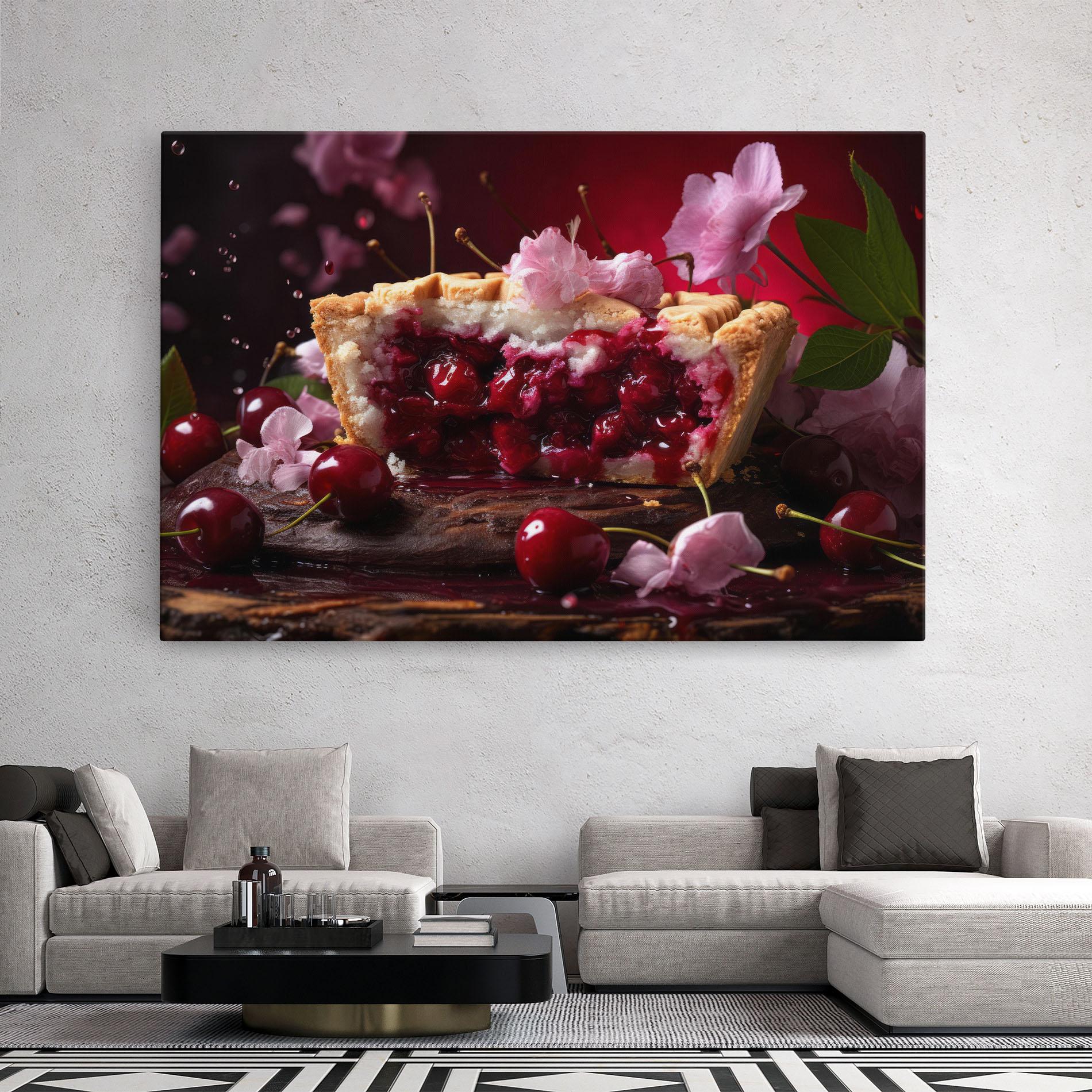Tablou Canvas Wooden Table Cherries mockup 2