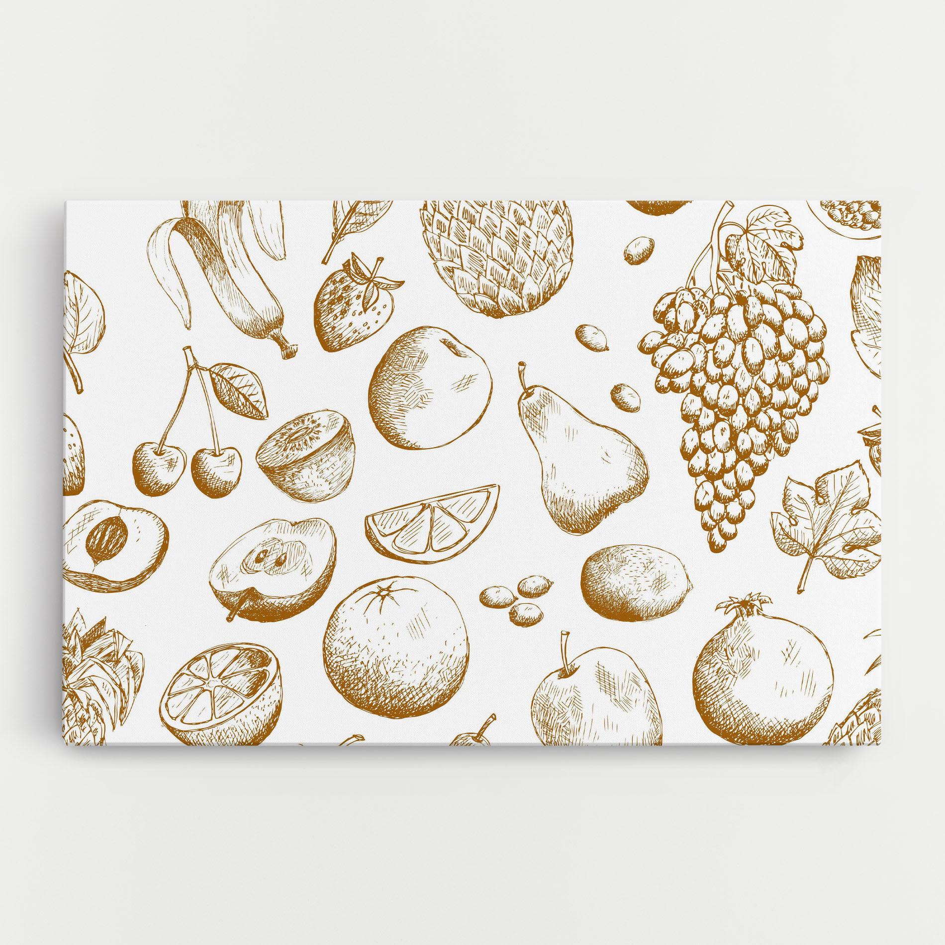 Tablou Canvas Floating Fruits mockup 0