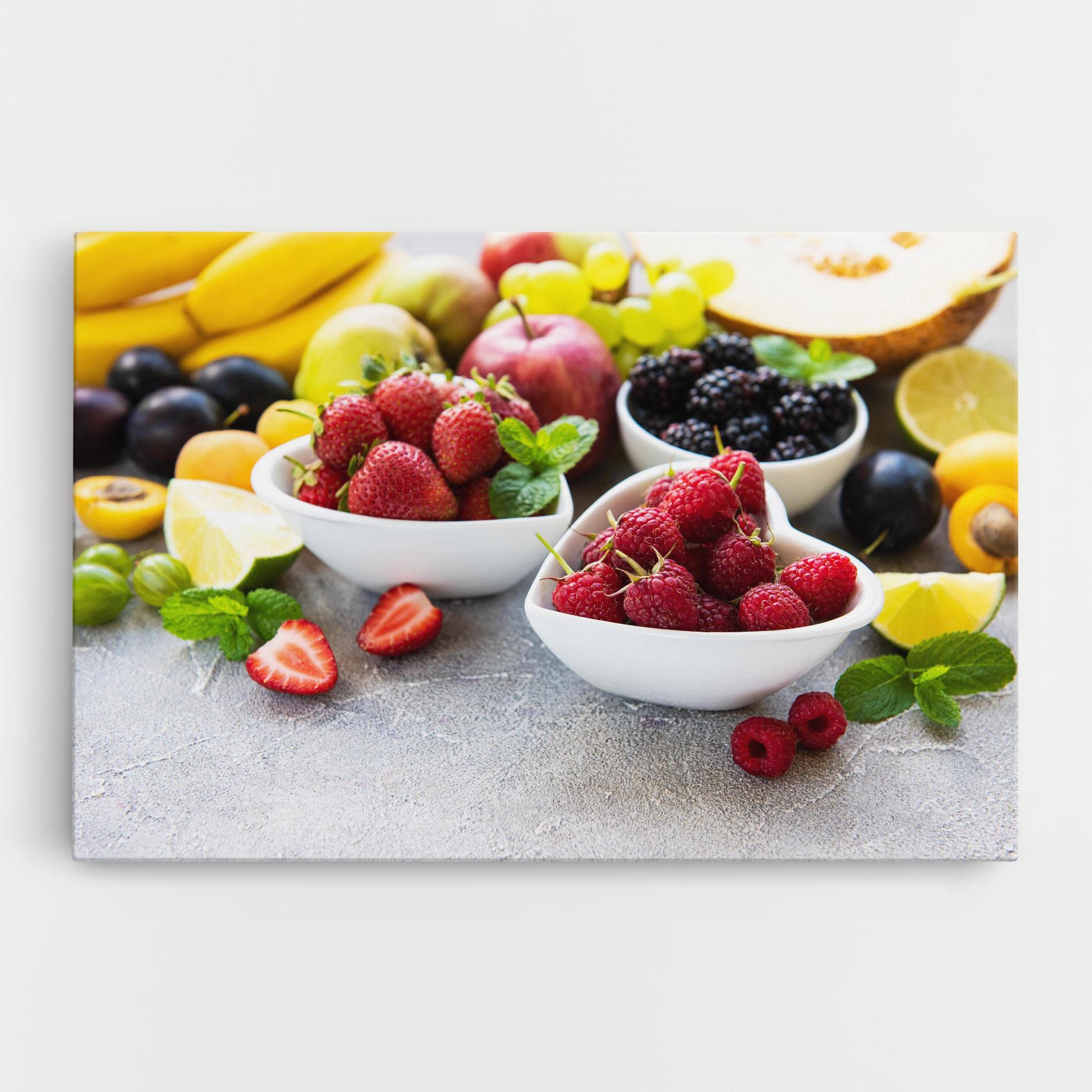 Tablou Canvas Heart Fresh Fruits mockup 0