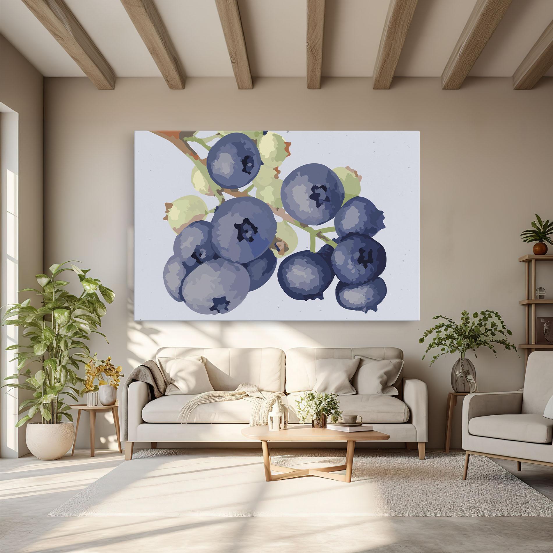 Tablou Canvas Blueberries Art mockup 6