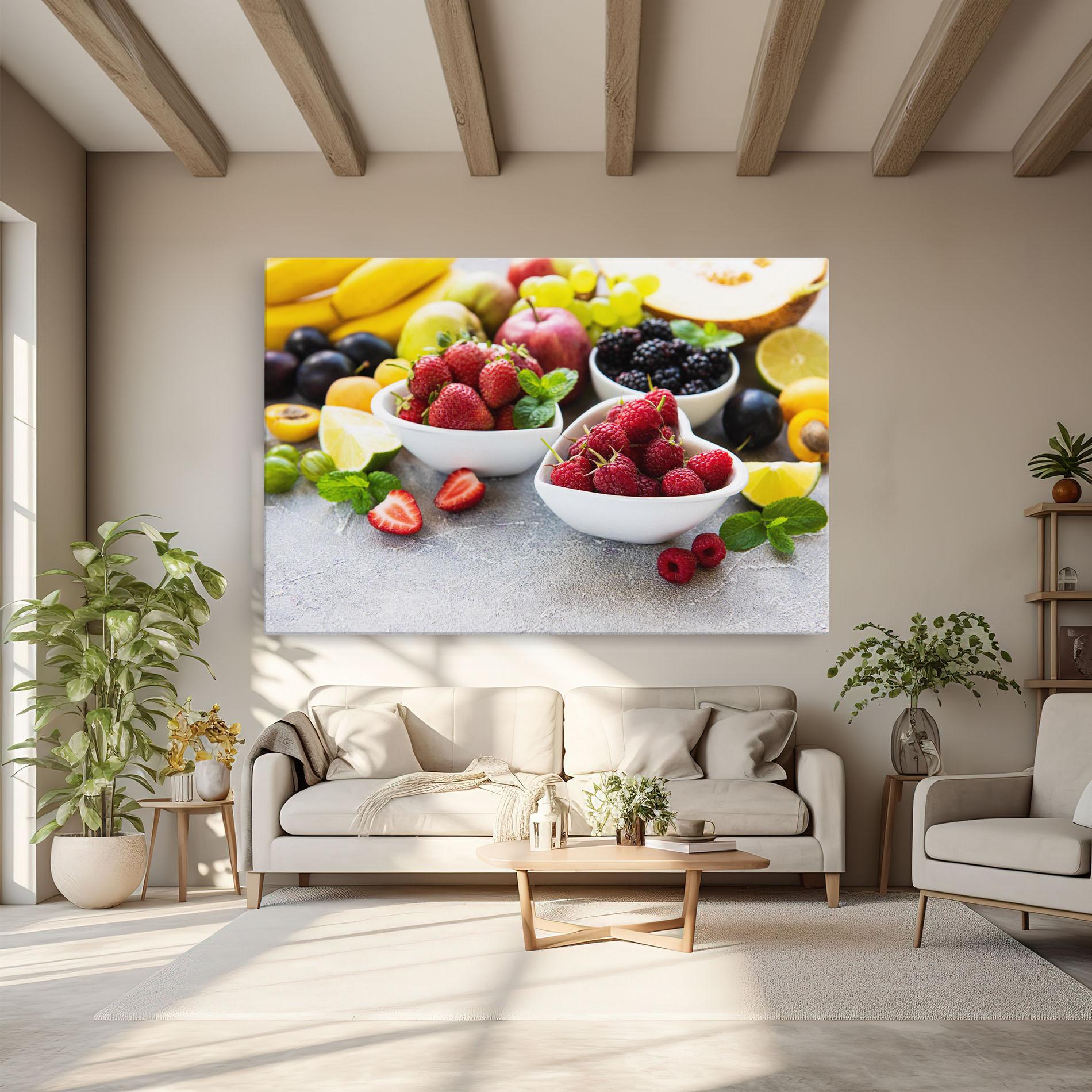 Tablou Canvas Heart Fresh Fruits mockup 6