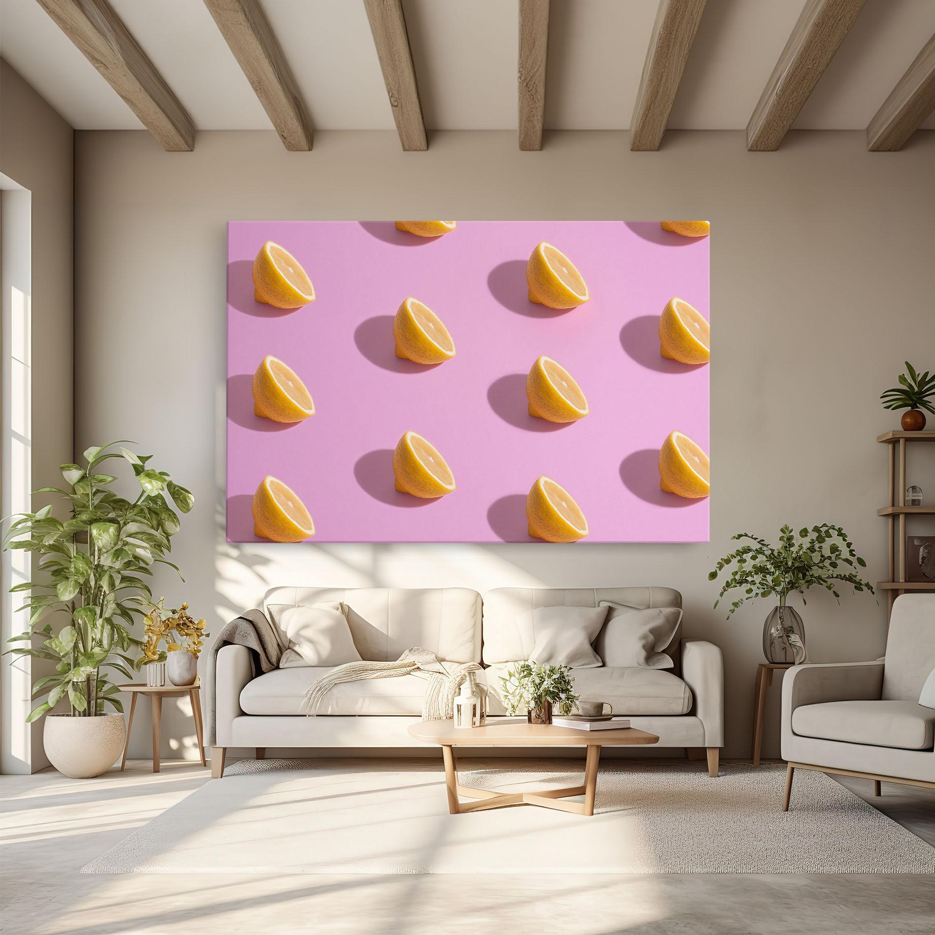 Tablou Canvas Lemon Pattern mockup 6