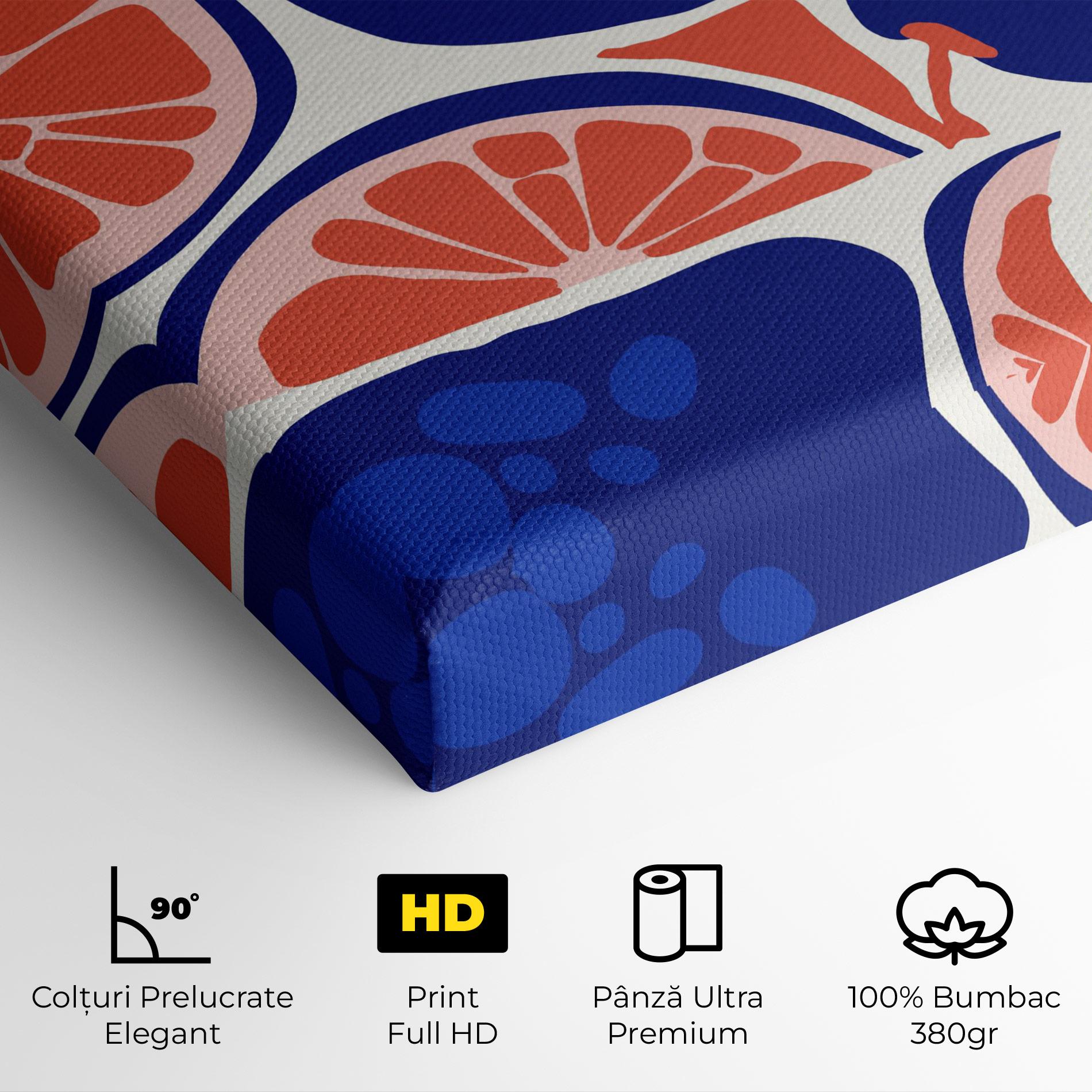 Tablou Canvas Blue Pink Fruit mockup 4