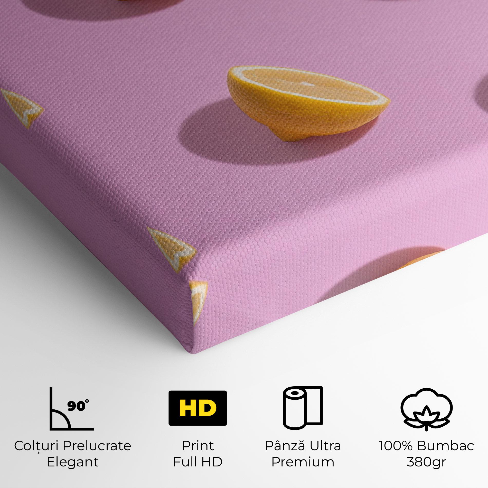 Tablou Canvas Lemon Pattern mockup 4