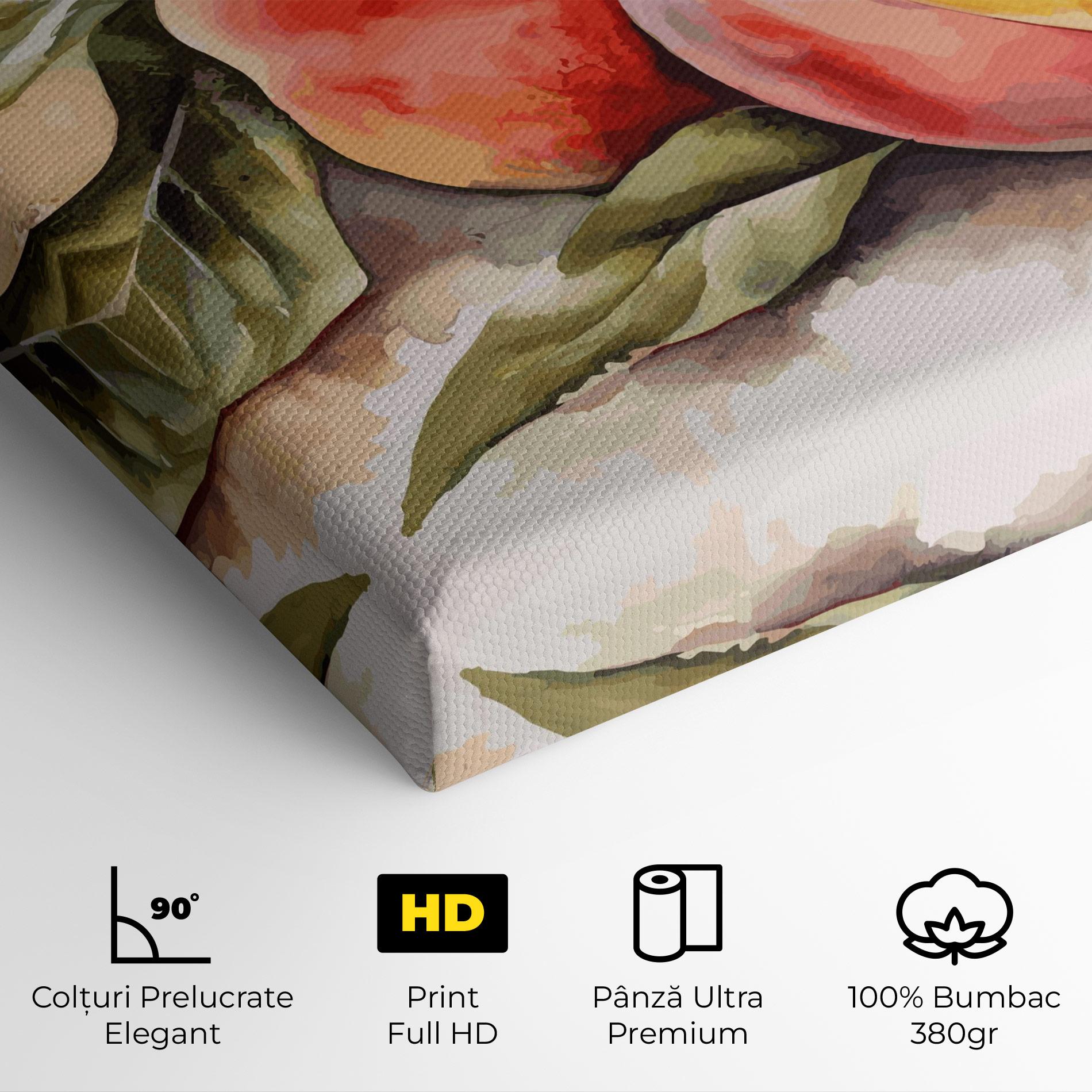 Tablou Canvas Watercolor Peach mockup 4