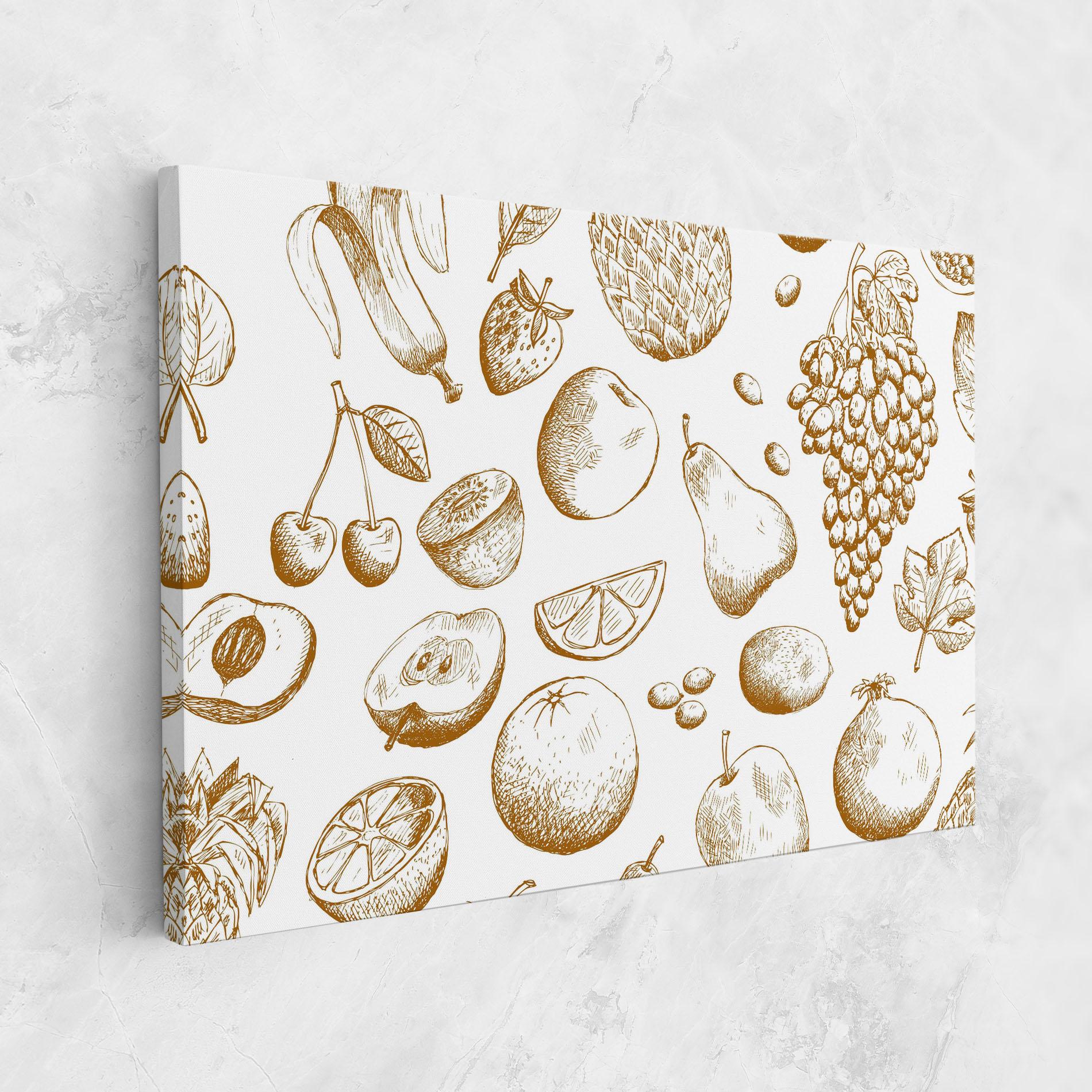 Tablou Canvas Floating Fruits mockup 1