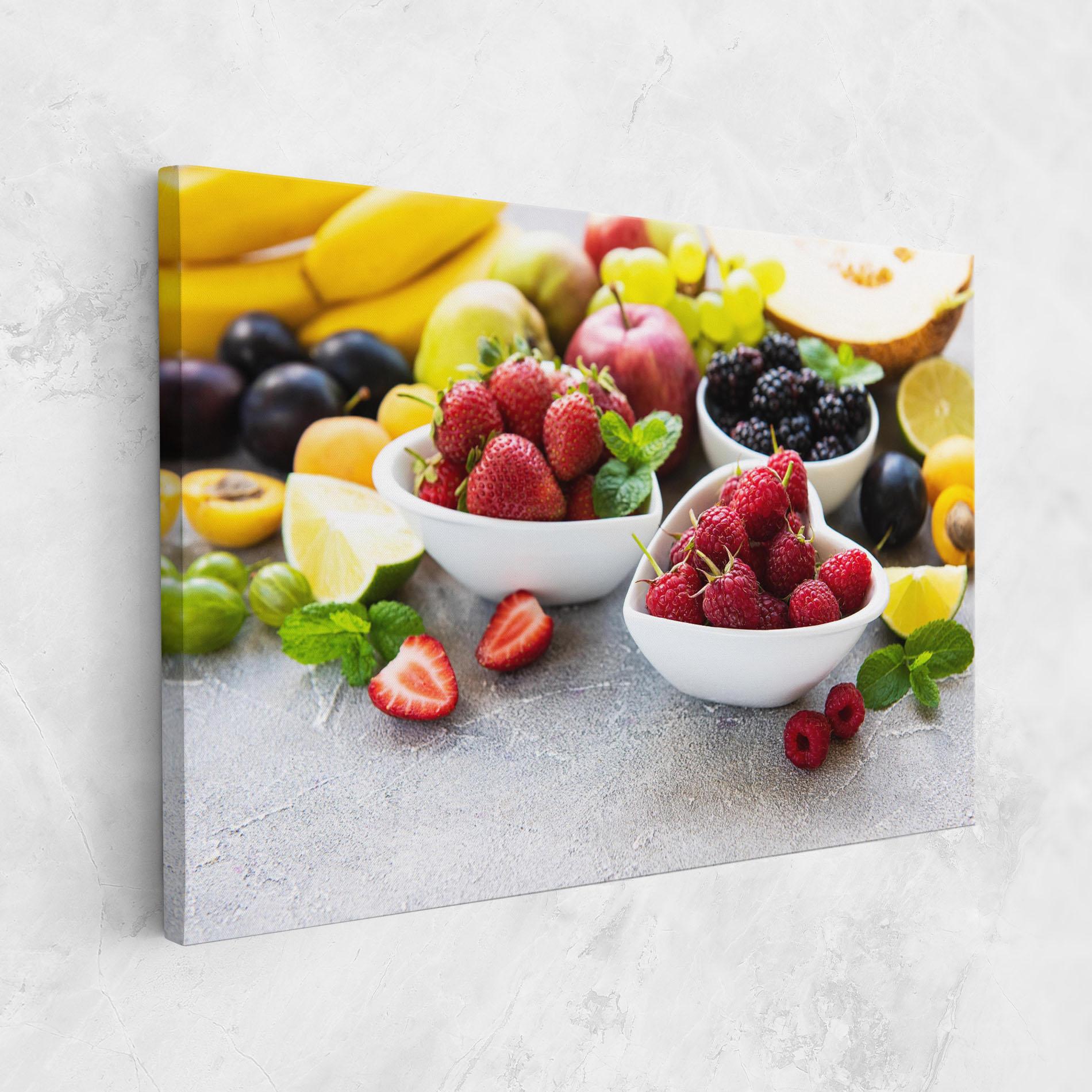 Tablou Canvas Heart Fresh Fruits mockup 1