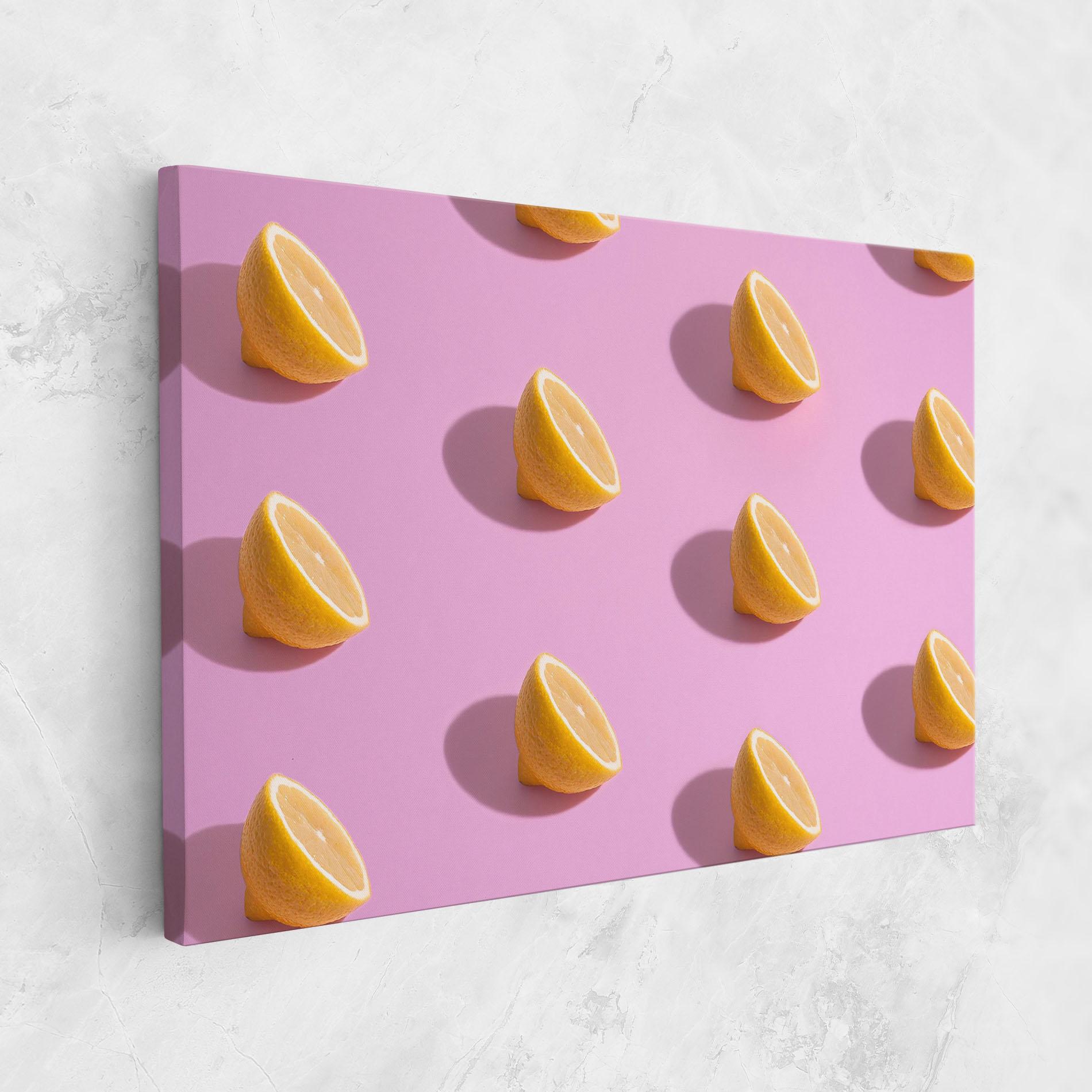 Tablou Canvas Lemon Pattern mockup 1