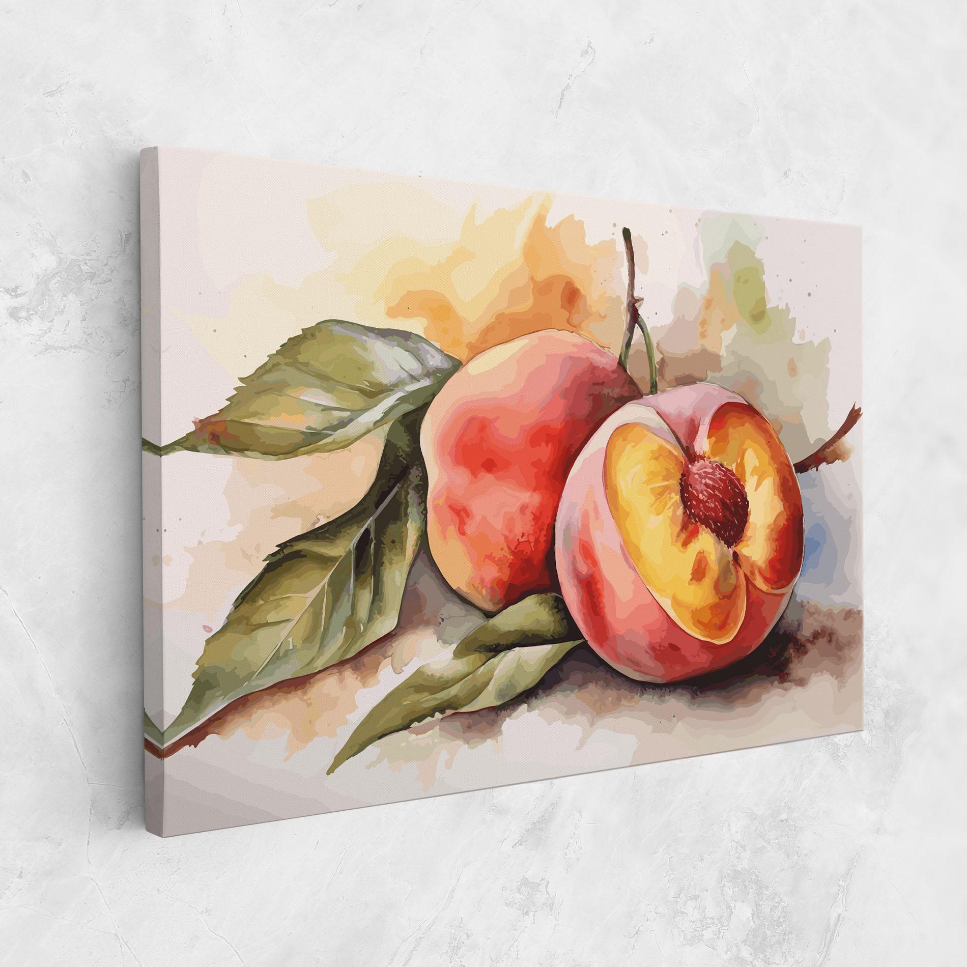 Tablou Canvas Watercolor Peach mockup 1