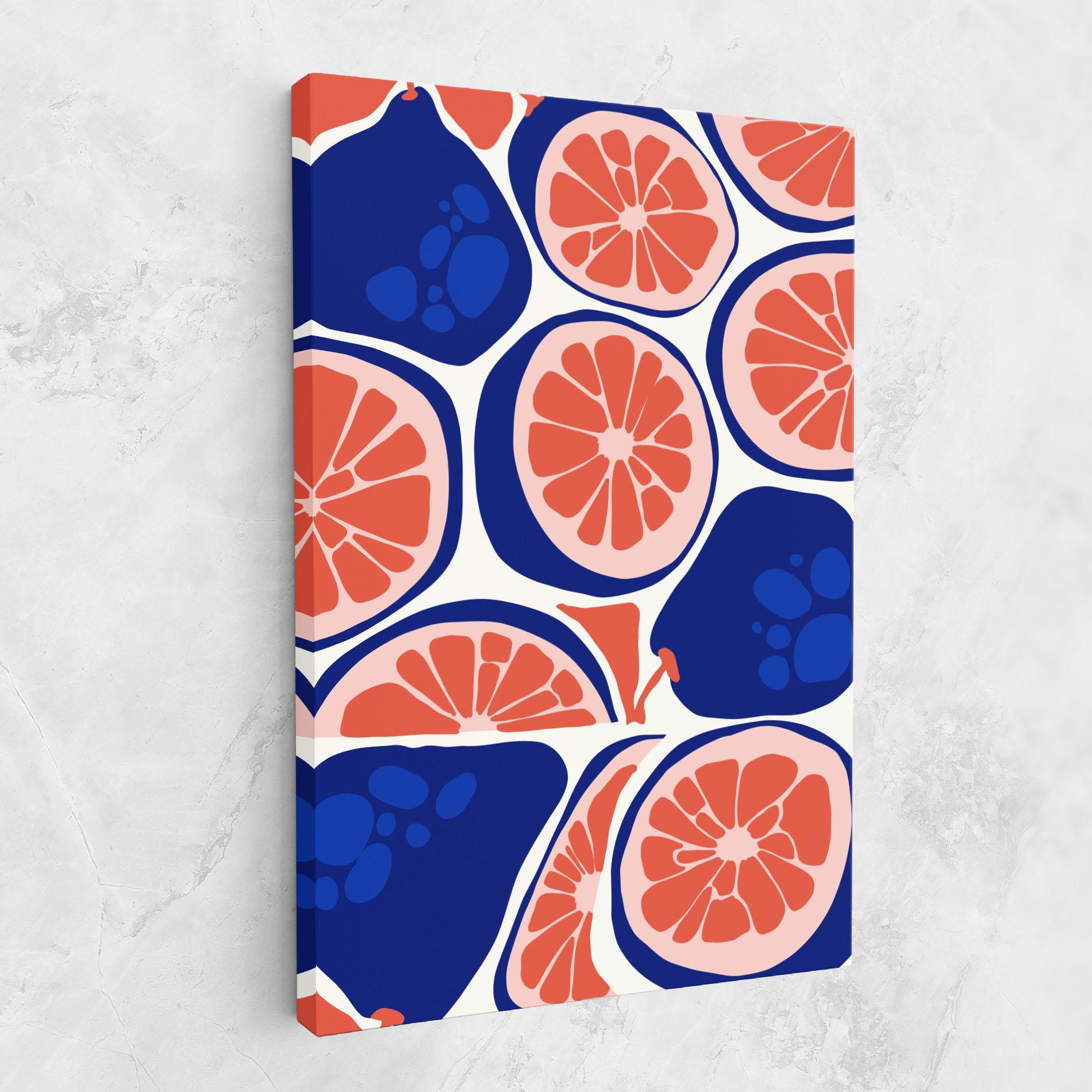 Tablou Canvas Blue Pink Fruit mockup 1