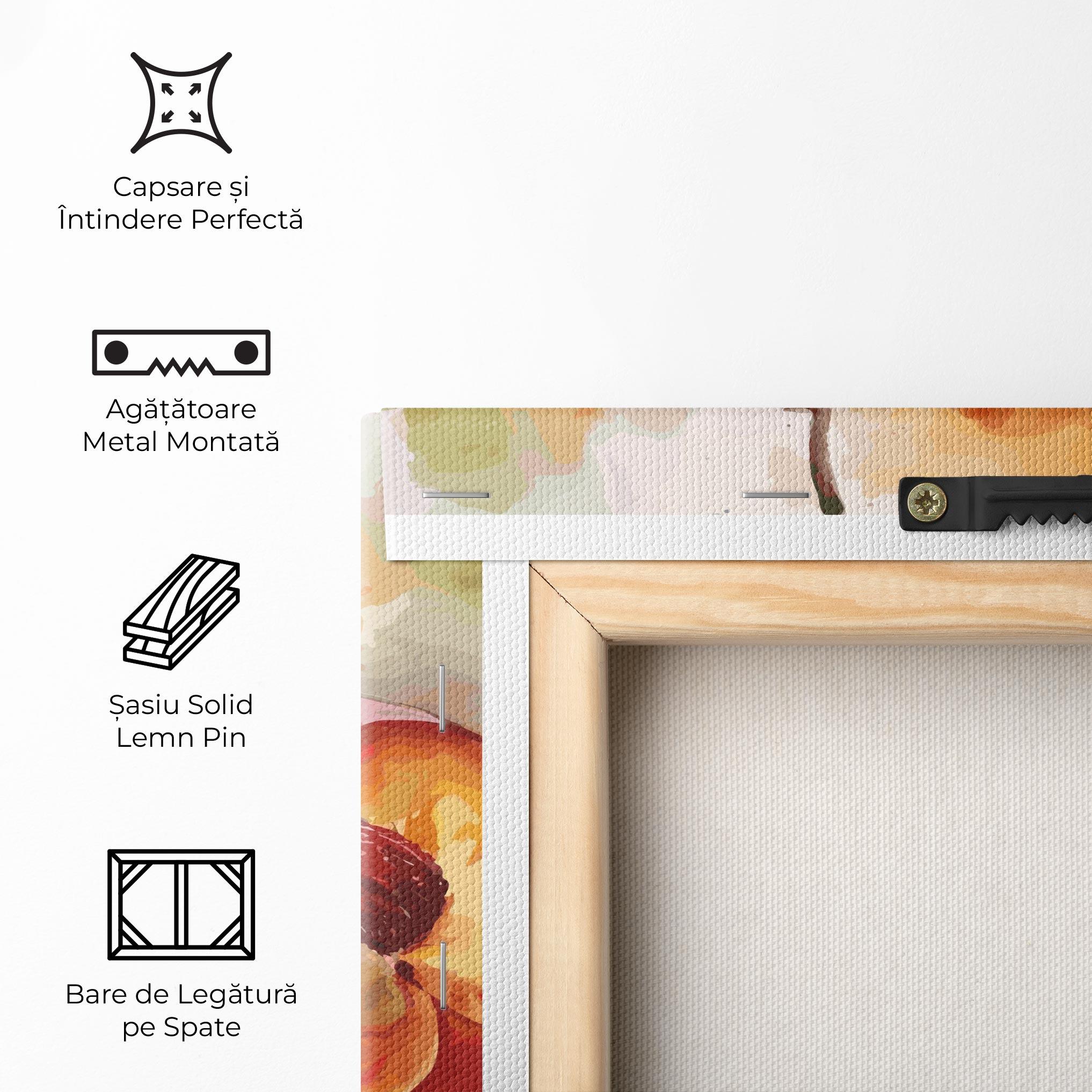 Tablou Canvas Watercolor Peach mockup 5