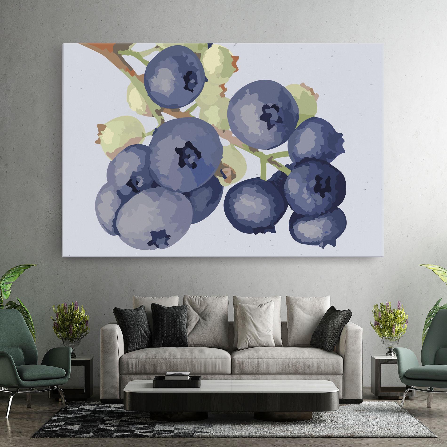 Tablou Canvas Blueberries Art mockup 7