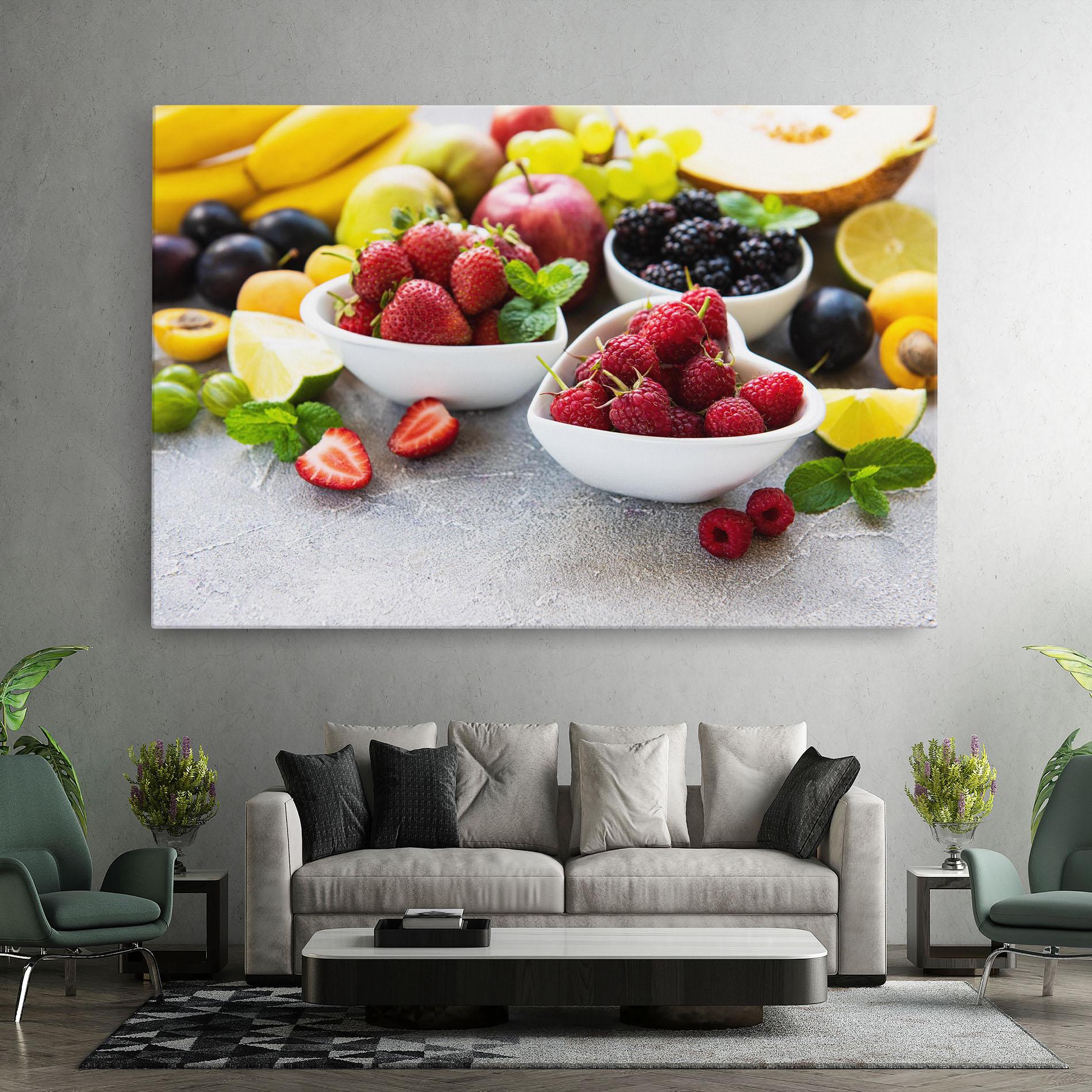 Tablou Canvas Heart Fresh Fruits mockup 7