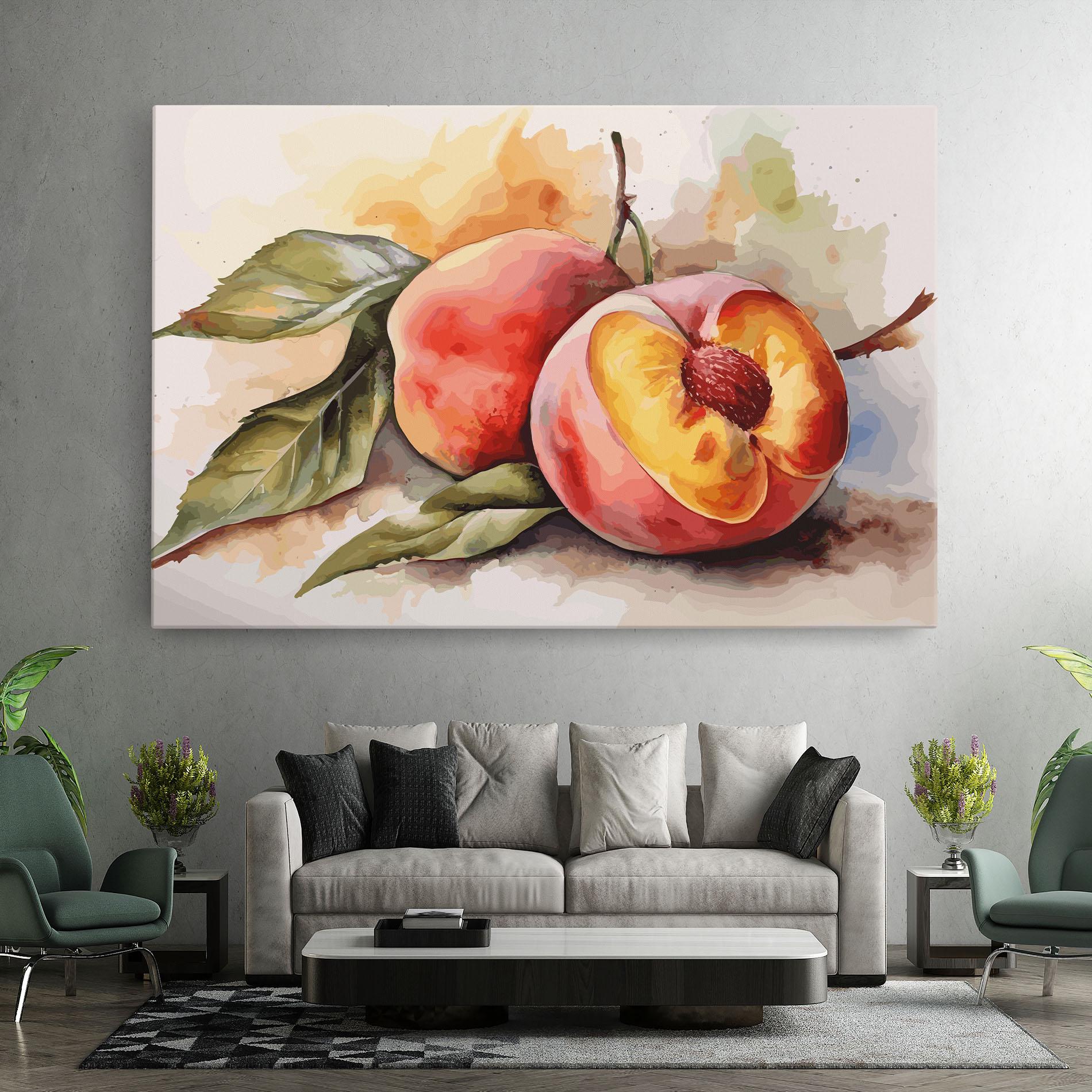 Tablou Canvas Watercolor Peach mockup 7