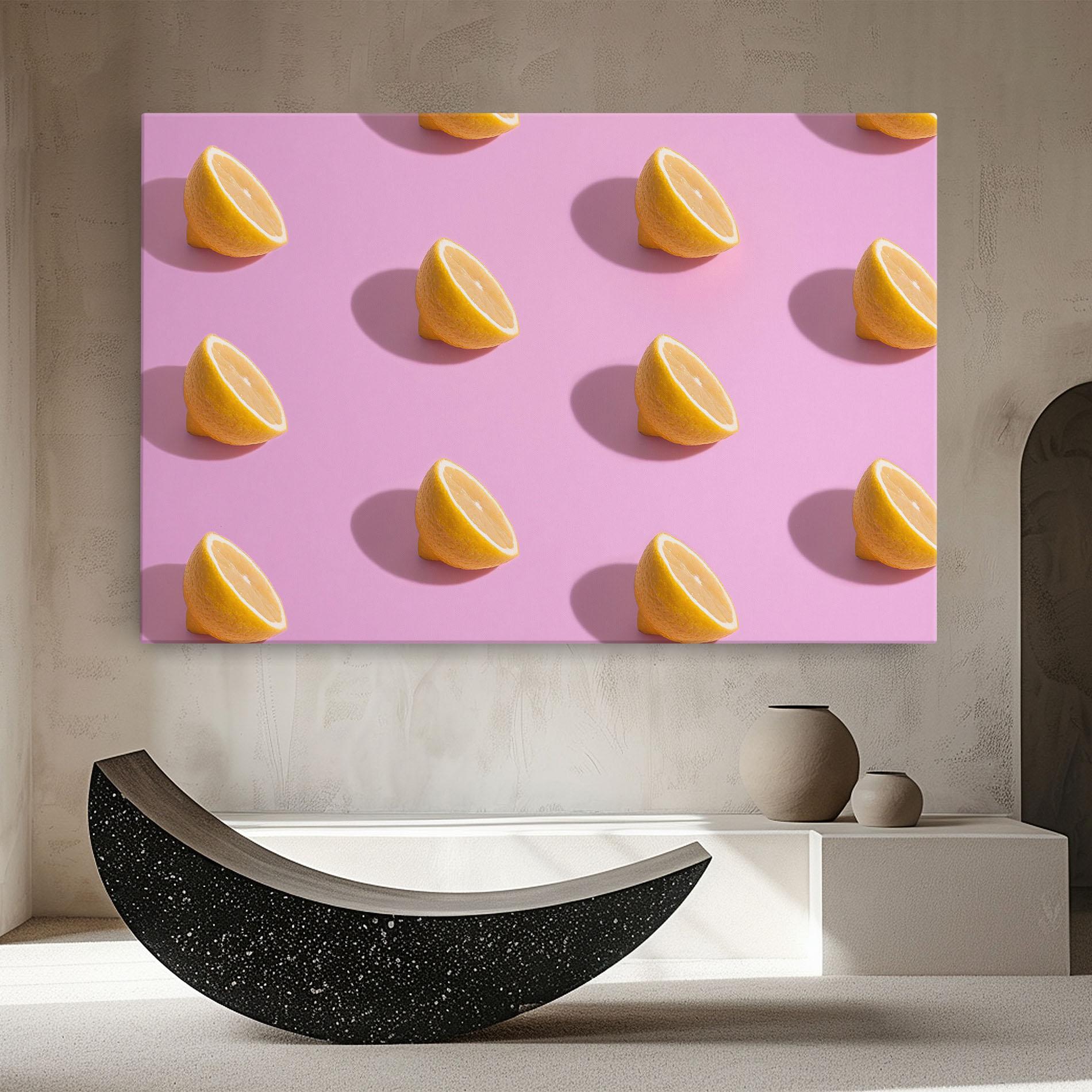 Tablou Canvas Lemon Pattern mockup 8