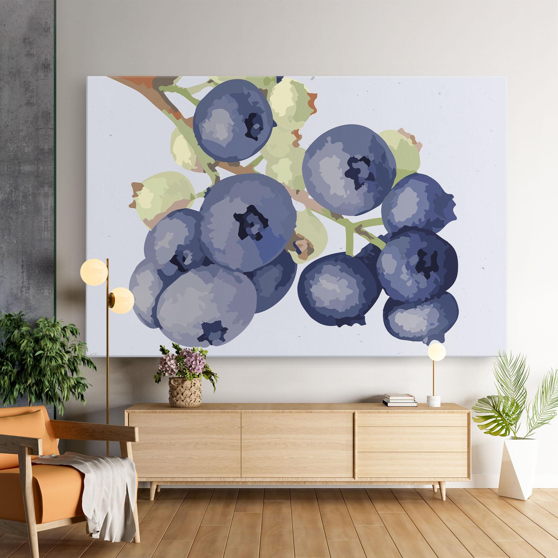 Tablou Canvas Blueberries Art mockup 9