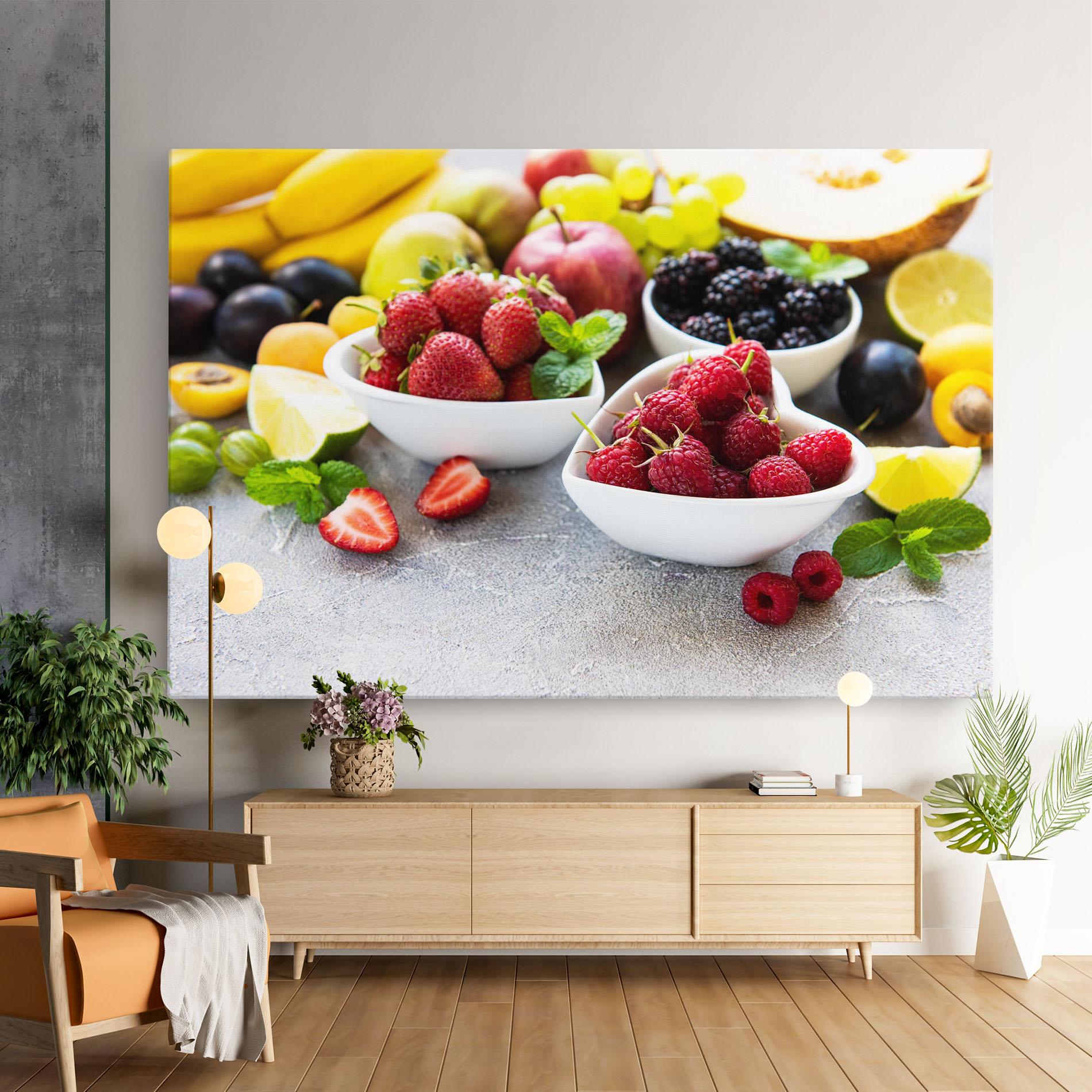 Tablou Canvas Heart Fresh Fruits mockup 9