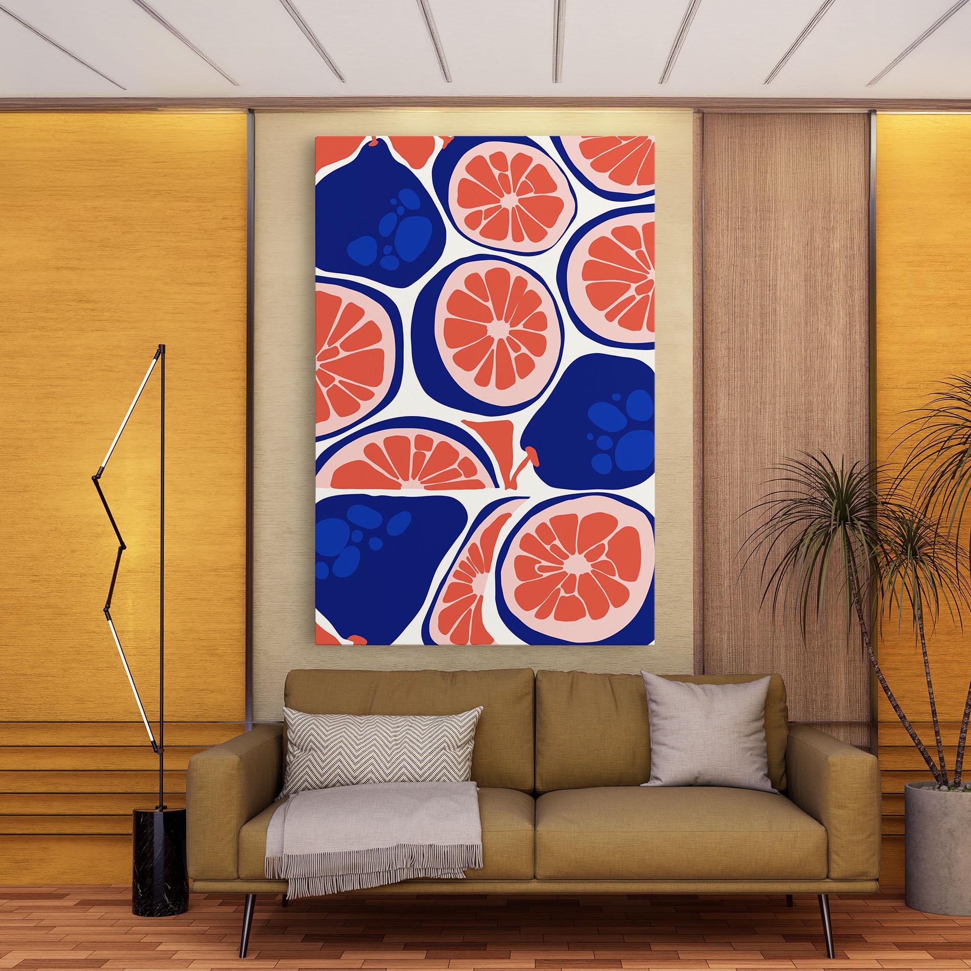 Tablou Canvas Blue Pink Fruit mockup 9