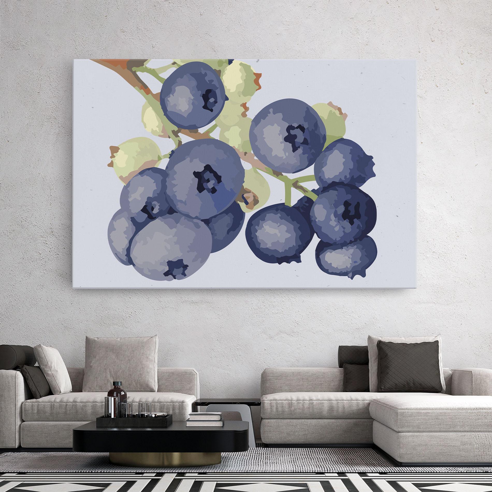 Tablou Canvas Blueberries Art mockup 2