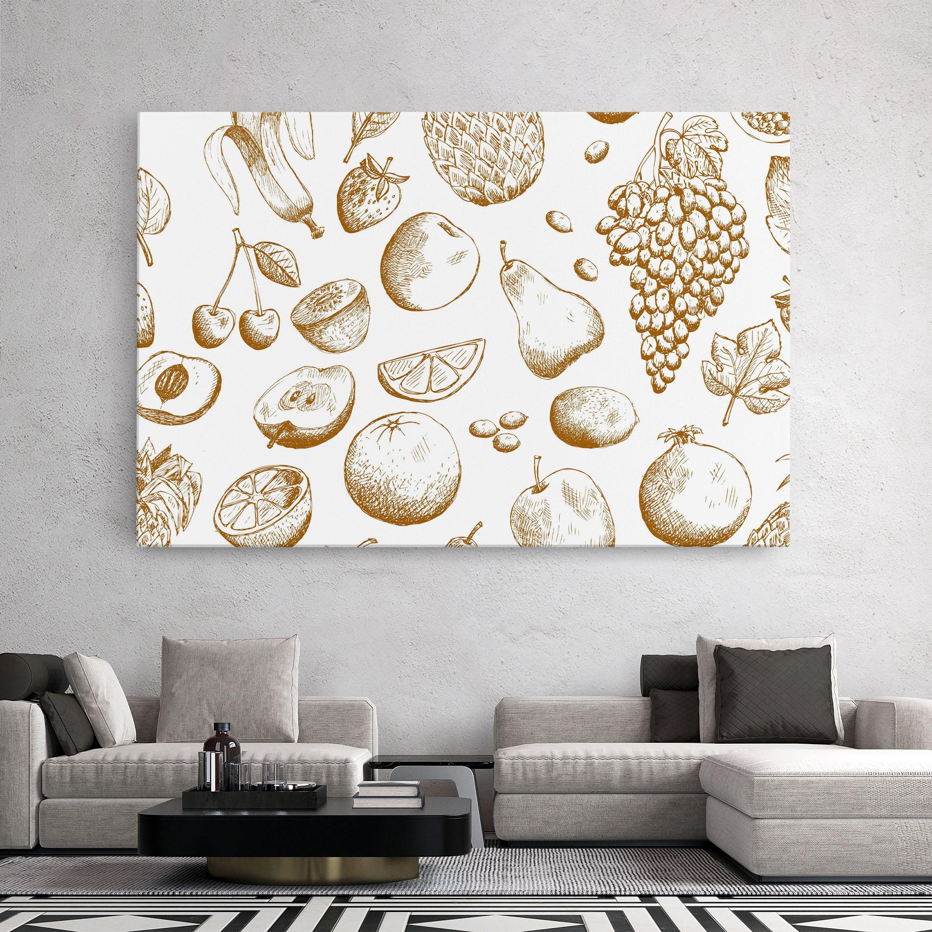 Tablou Canvas Floating Fruits mockup 2